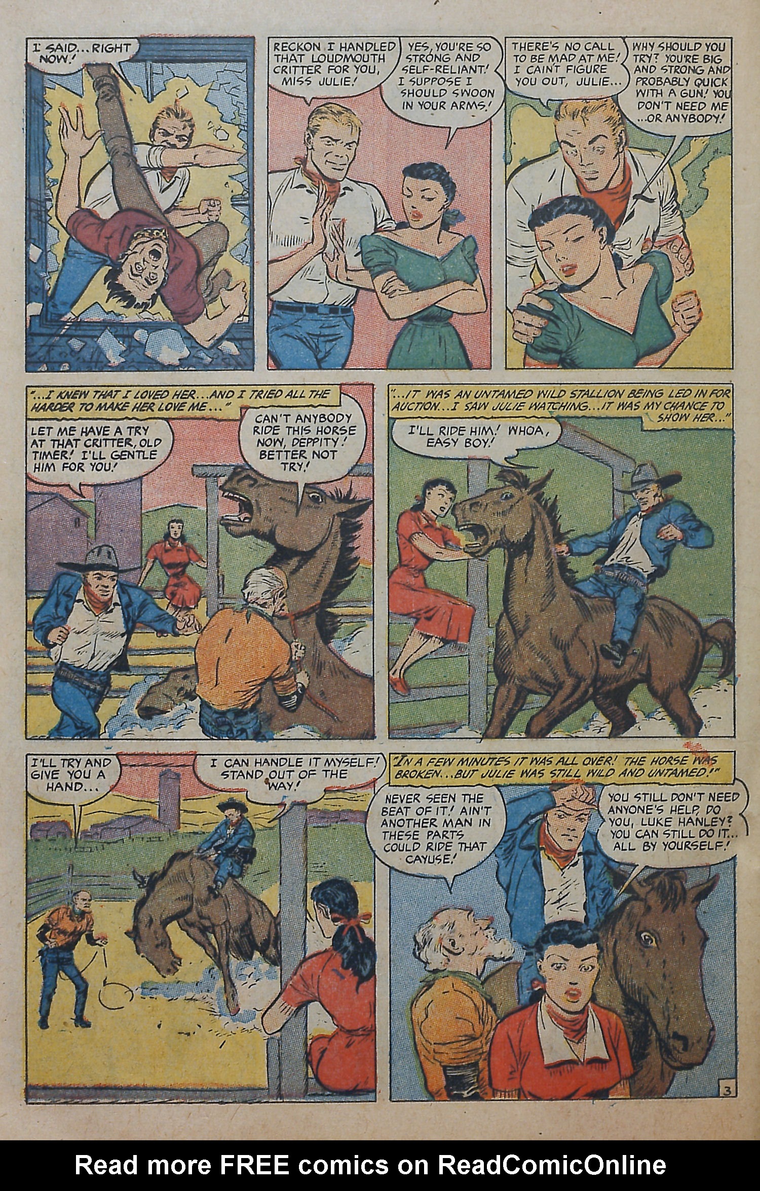Read online Cowgirl Romances (1950) comic -  Issue #10 - 24