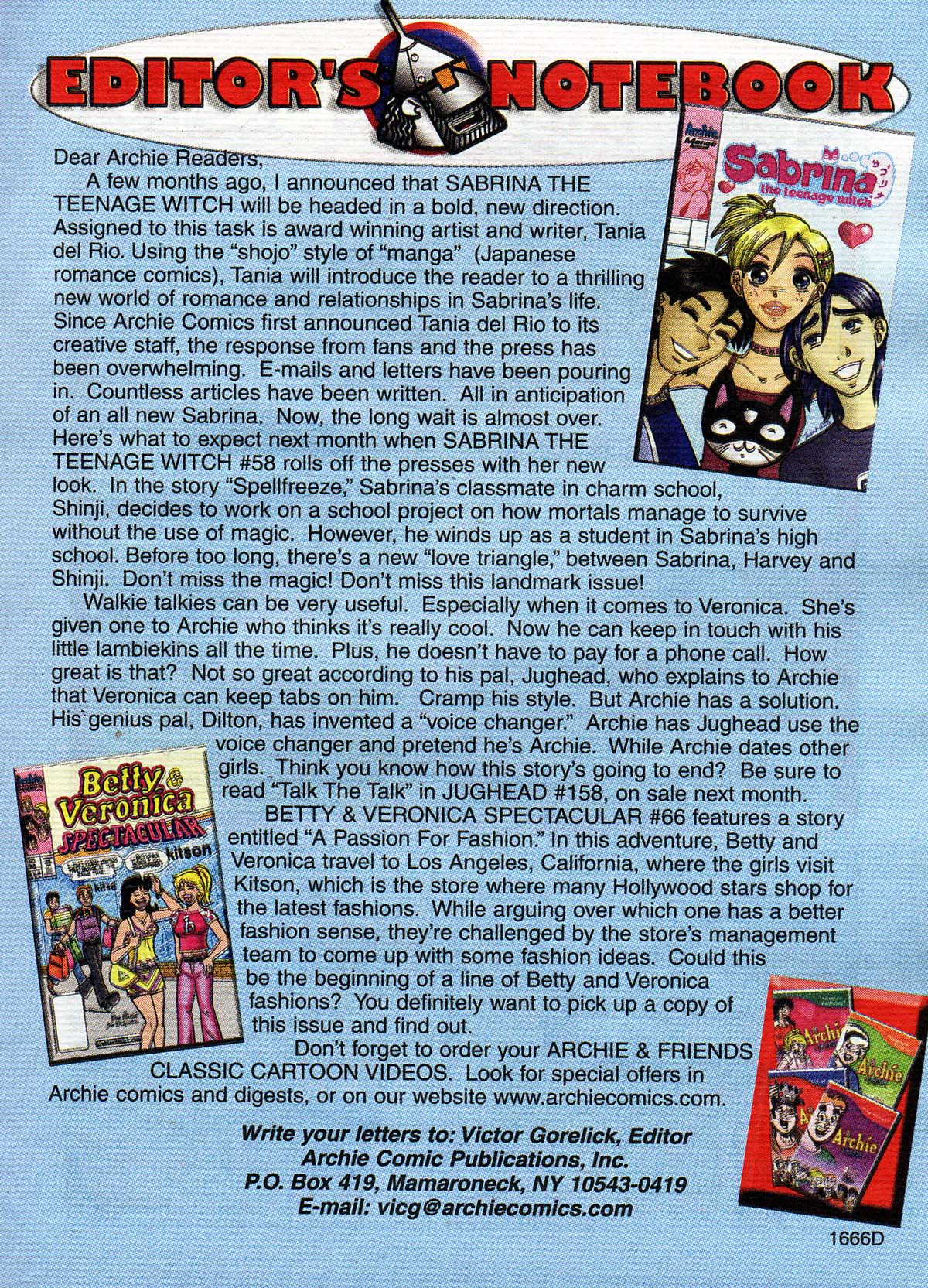 Read online Betty and Veronica Digest Magazine comic -  Issue #124 - 186