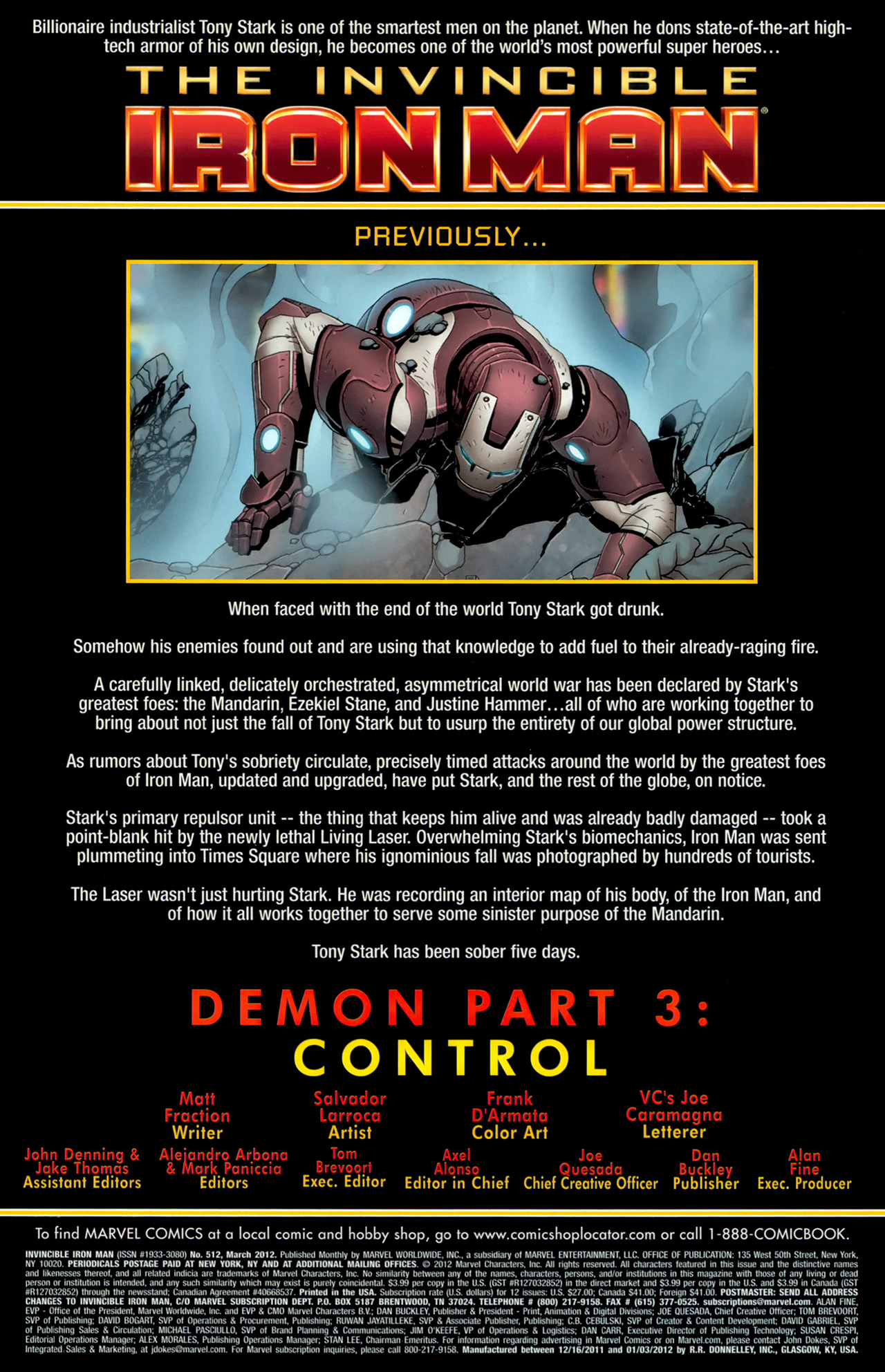 Read online The Invincible Iron Man (2008) comic -  Issue #512 - 3