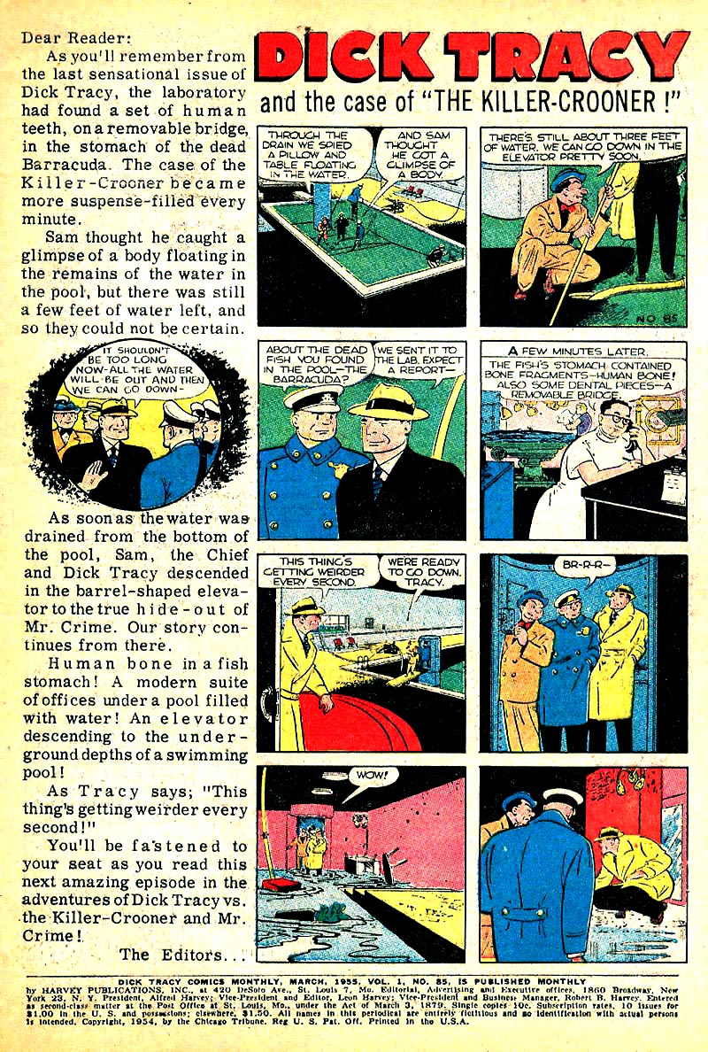 Read online Dick Tracy comic -  Issue #85 - 2