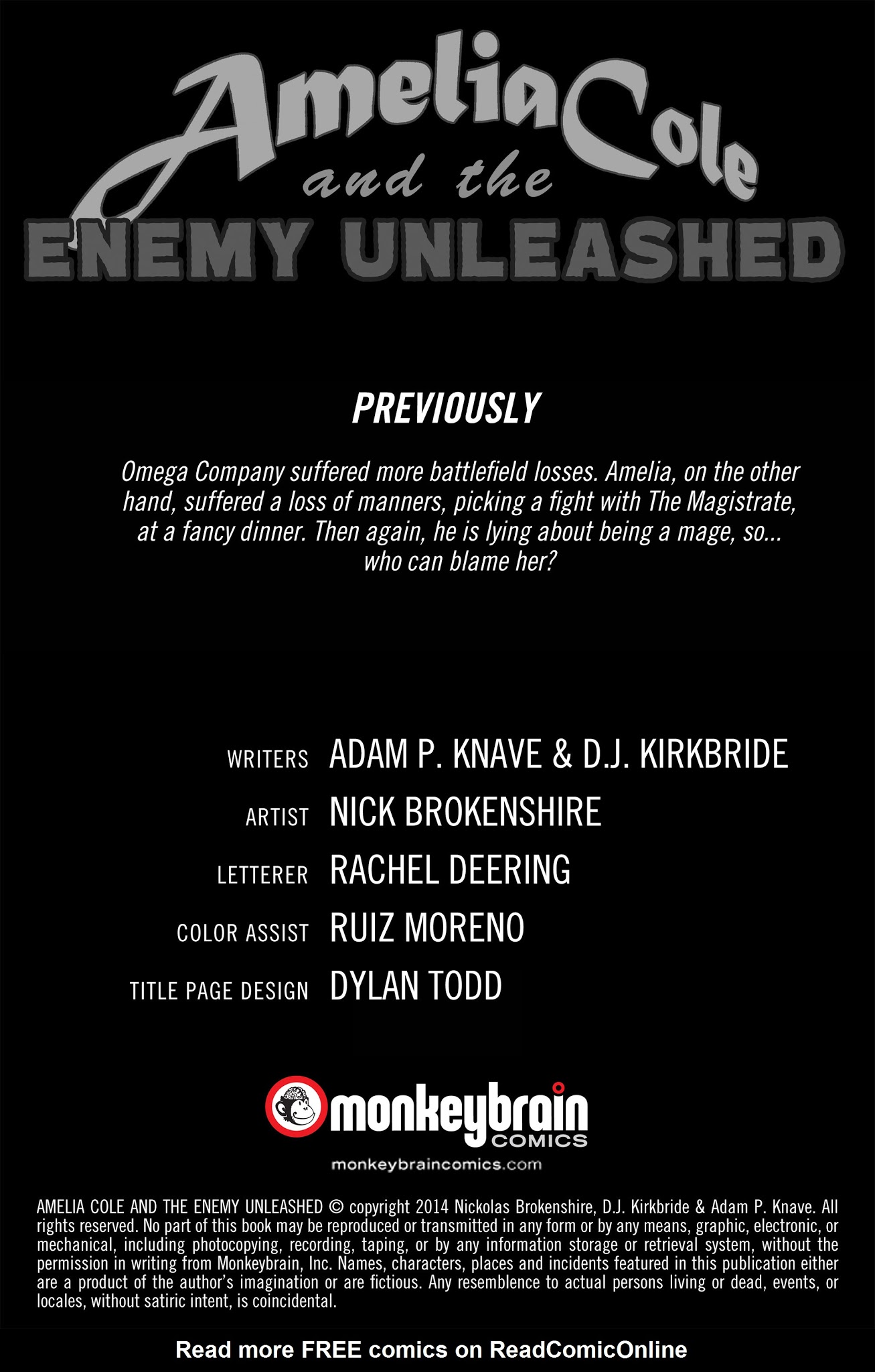 Read online Amelia Cole and the Enemy Unleashed comic -  Issue #2 - 2