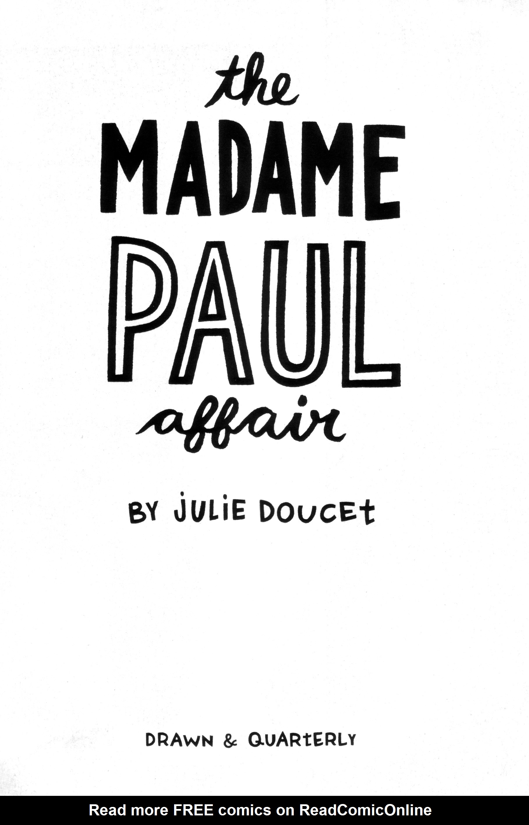 Read online Madame Paul Affair comic -  Issue # Full - 6