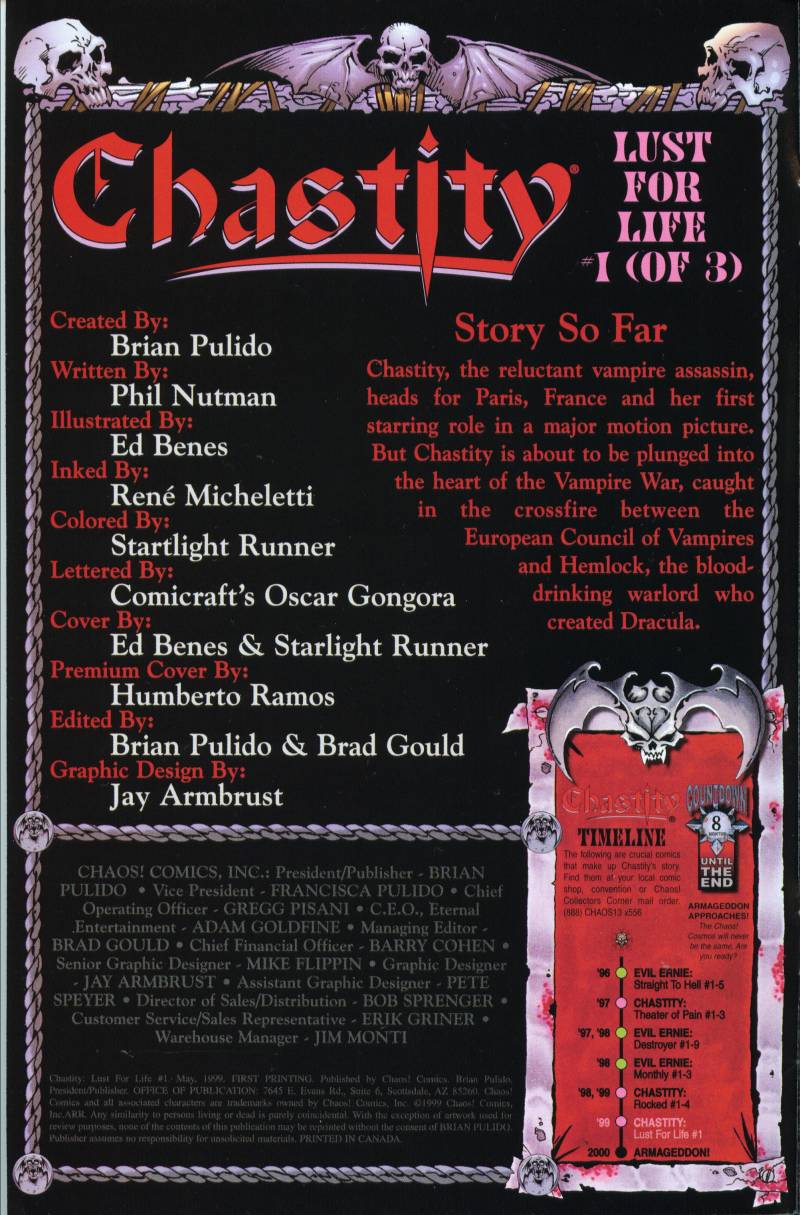 Read online Chastity: Lust For Life comic -  Issue #1 - 2
