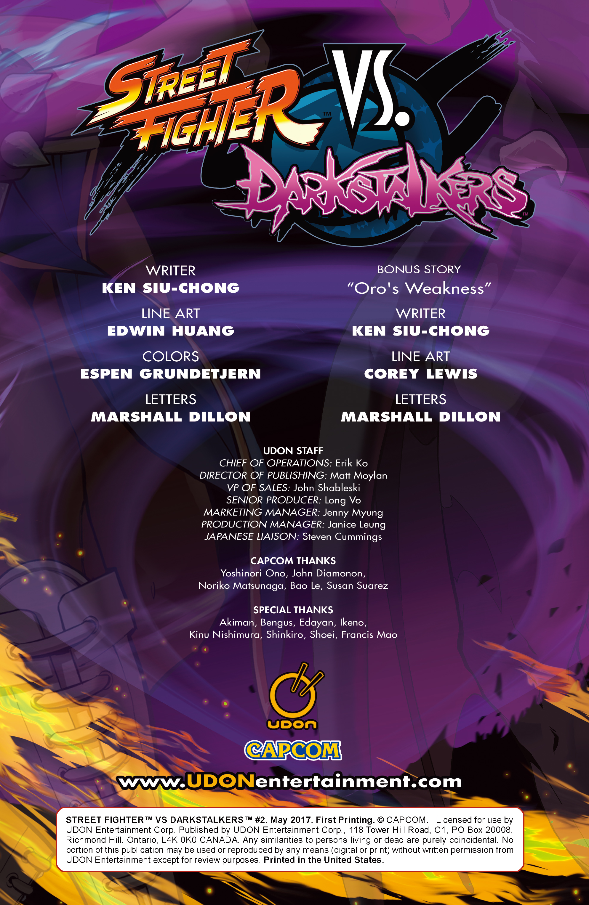 Read online Street Fighter VS Darkstalkers comic -  Issue #2 - 2