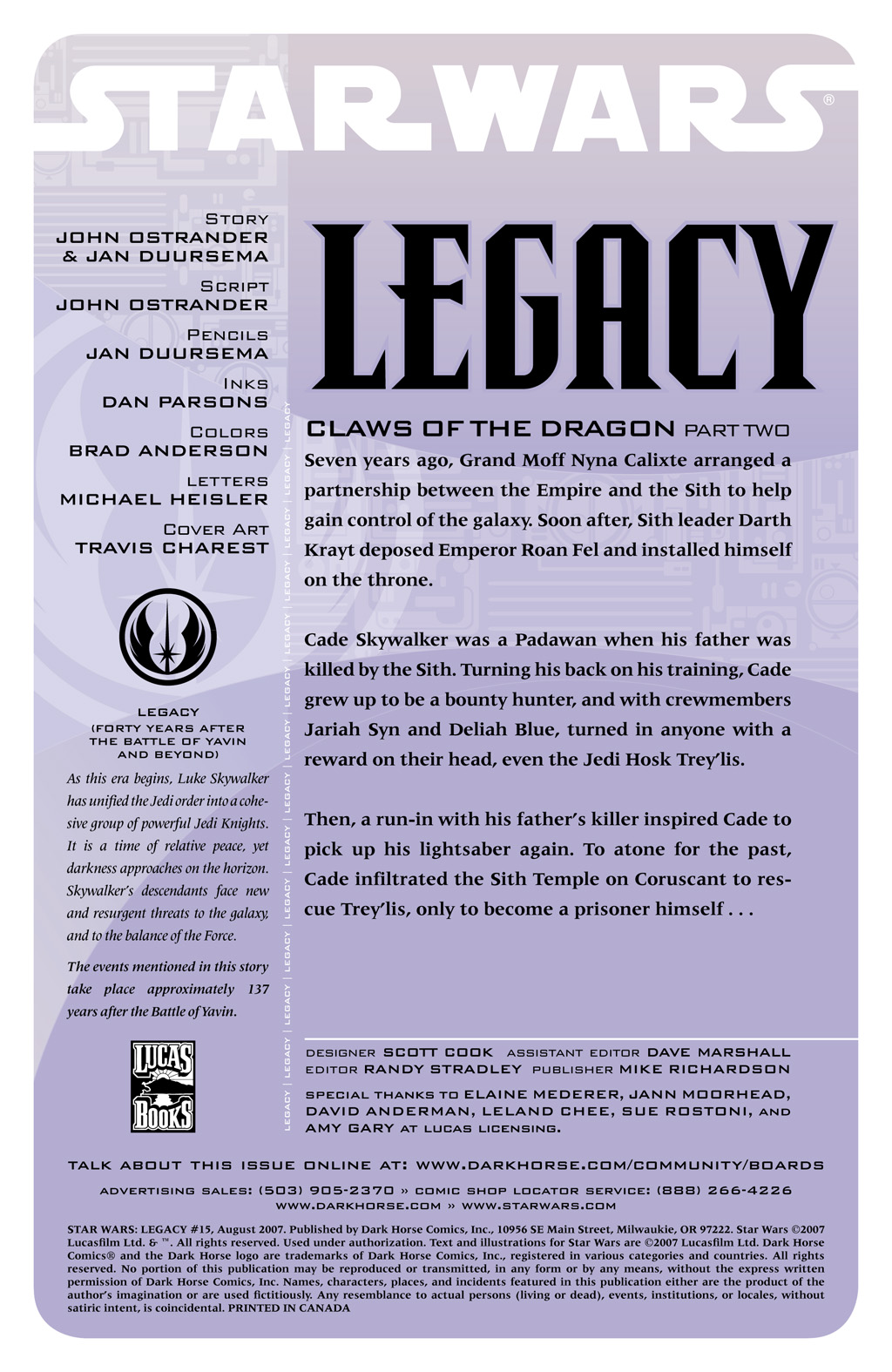 Read online Star Wars: Legacy (2006) comic -  Issue #15 - 2