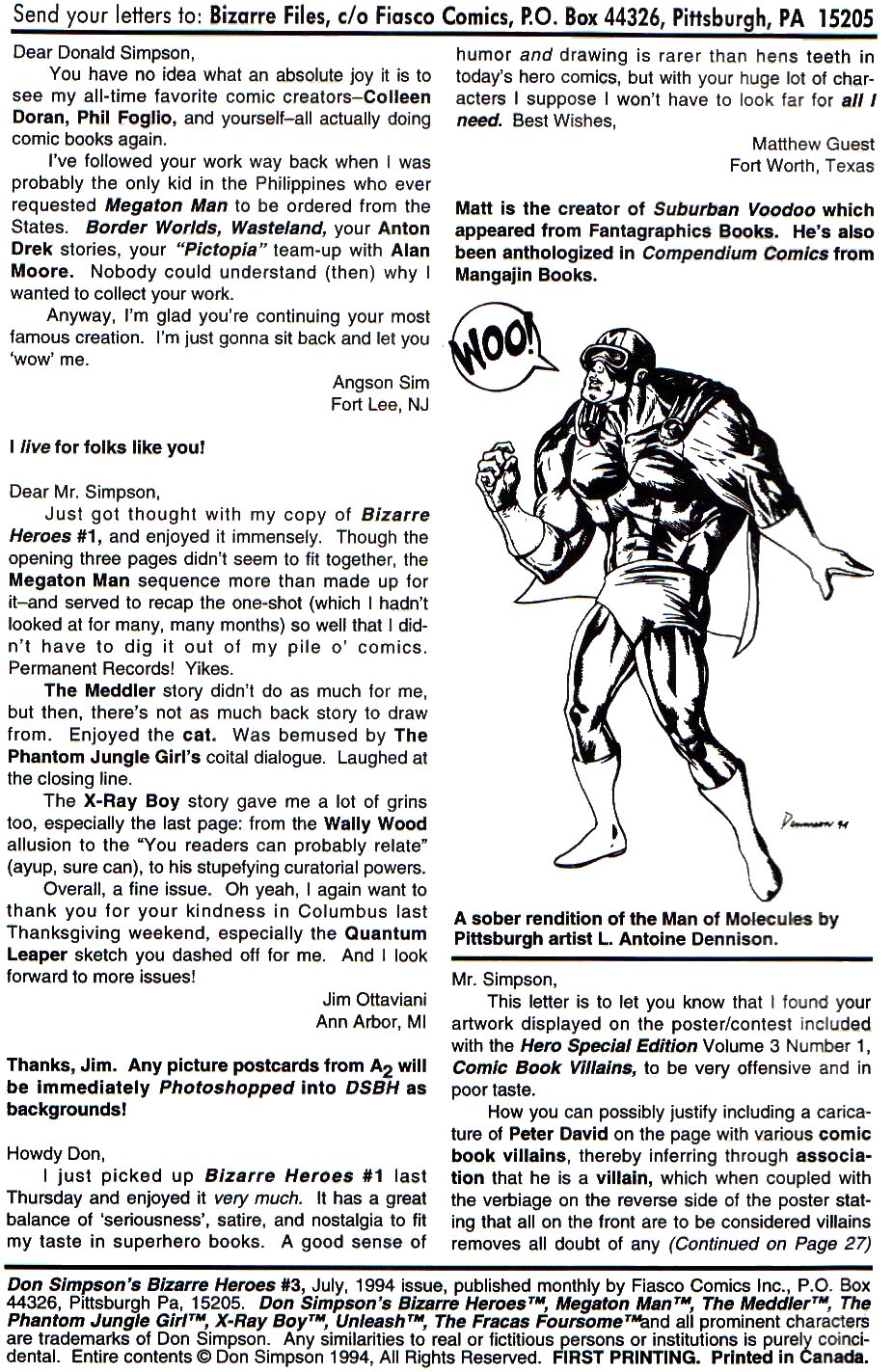 Read online Don Simpson's Bizarre Heroes comic -  Issue #3 - 2