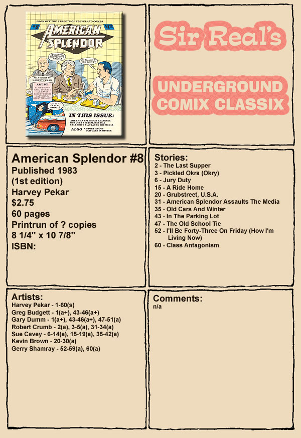 Read online American Splendor (1976) comic -  Issue #8 - 1