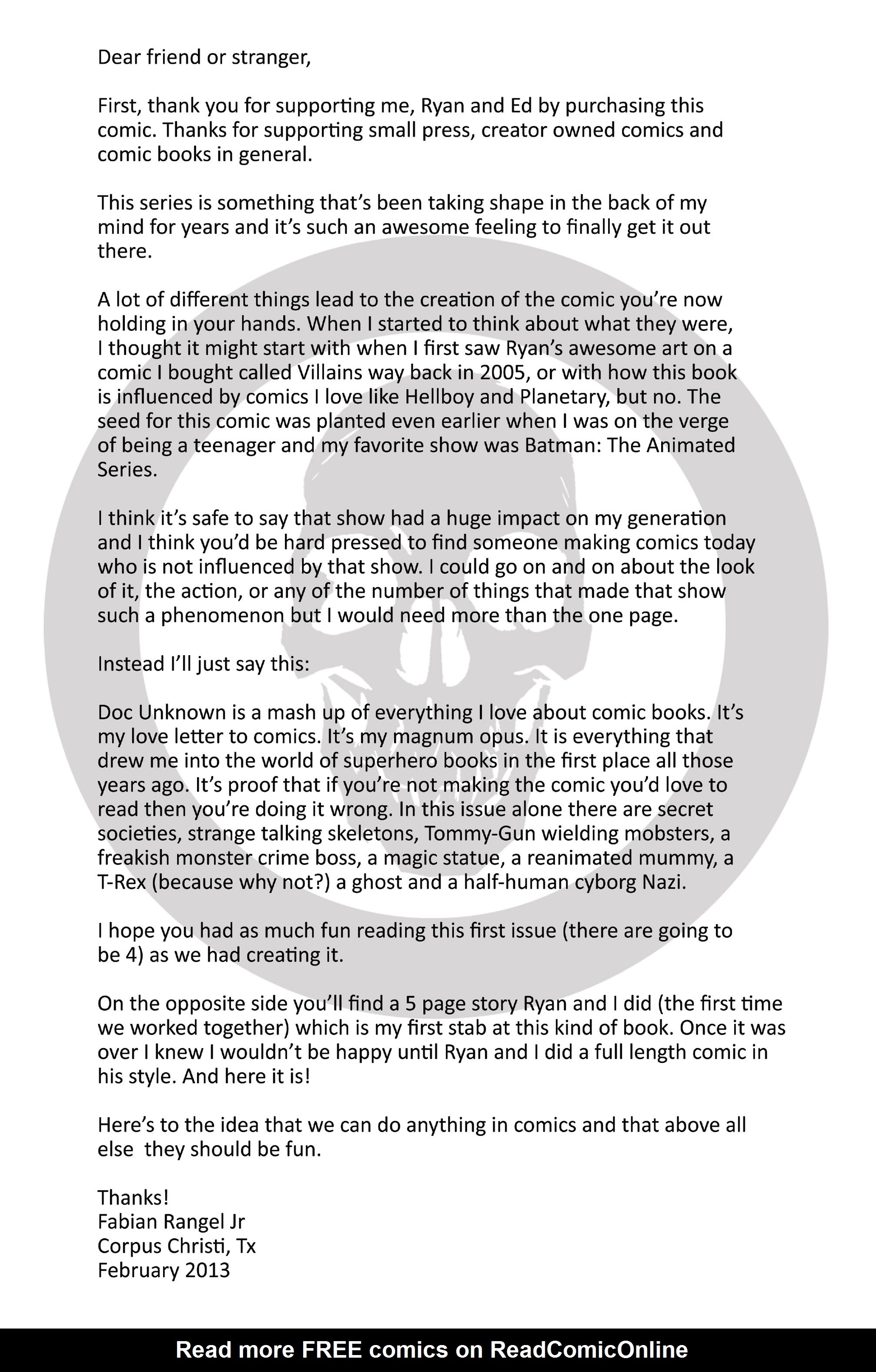 Read online Doc Unknown comic -  Issue #1 - 25