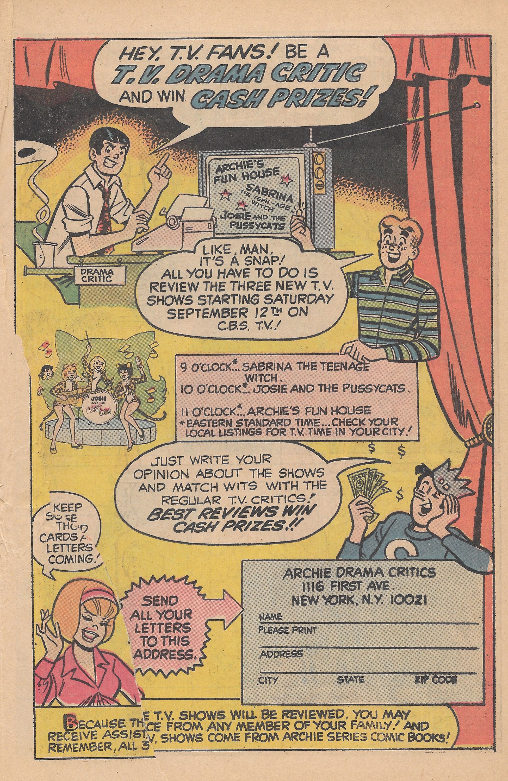 Read online Archie's TV Laugh-Out comic -  Issue #5 - 9