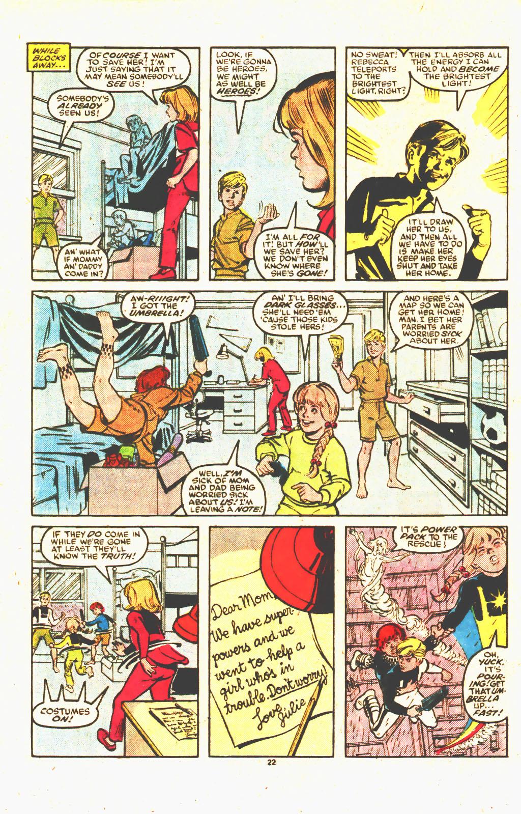 Read online Power Pack (1984) comic -  Issue #37 - 18