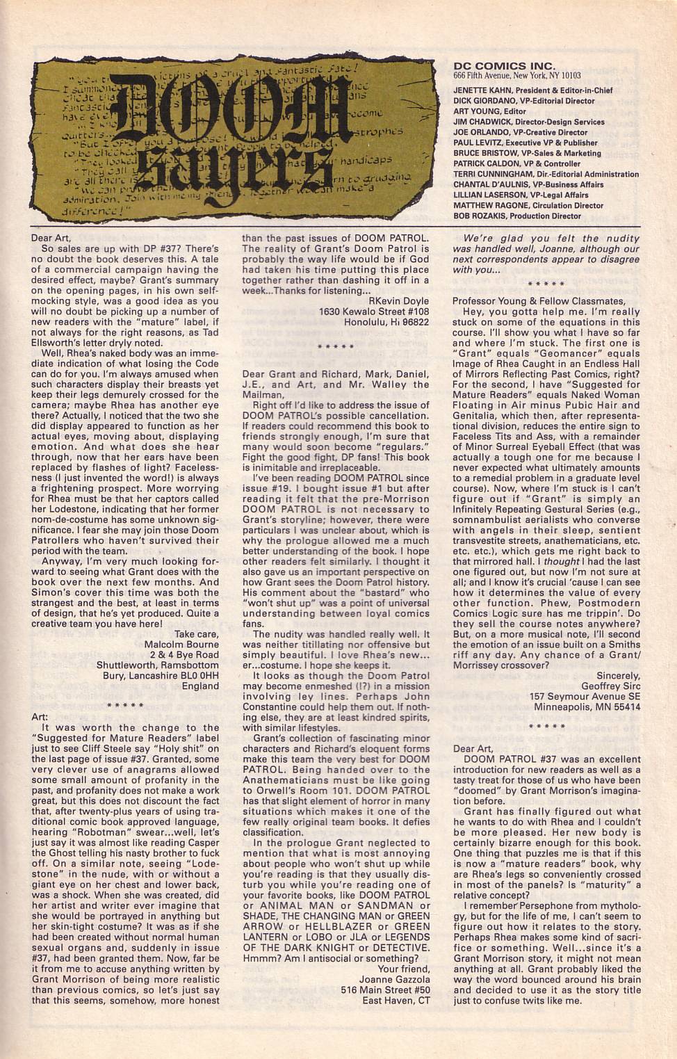 Read online Doom Patrol (1987) comic -  Issue #42 - 26
