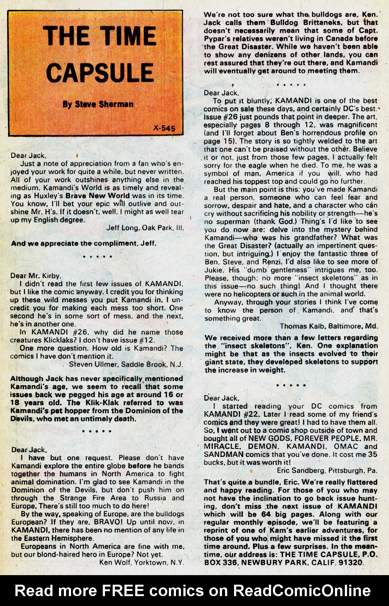 Read online Kamandi, The Last Boy On Earth comic -  Issue #31 - 21