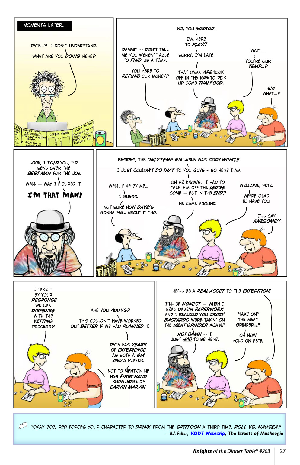 Read online Knights of the Dinner Table comic -  Issue #203 - 29