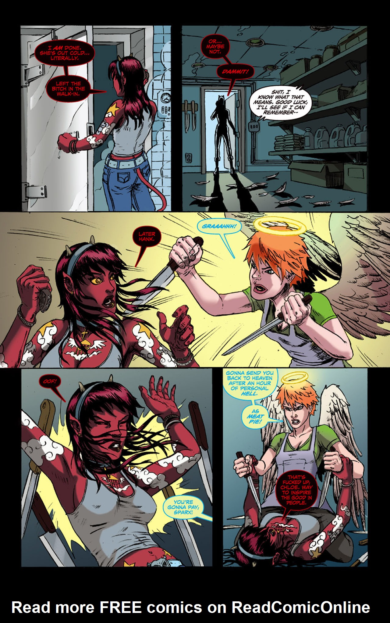 Read online Hack/Slash & Mercy Sparx: A Slice of Hell comic -  Issue #1 - 13
