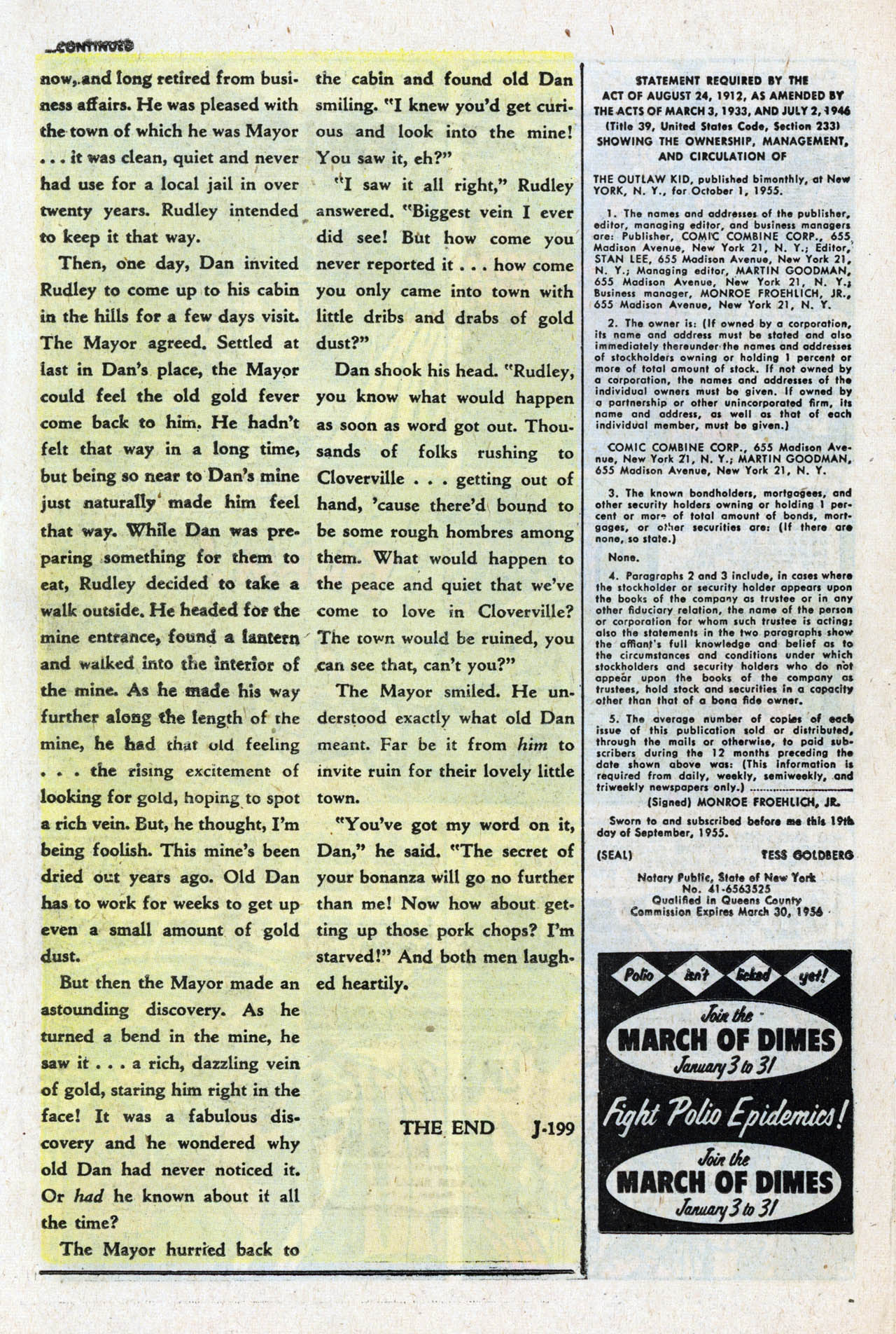 Read online The Outlaw Kid (1954) comic -  Issue #11 - 25