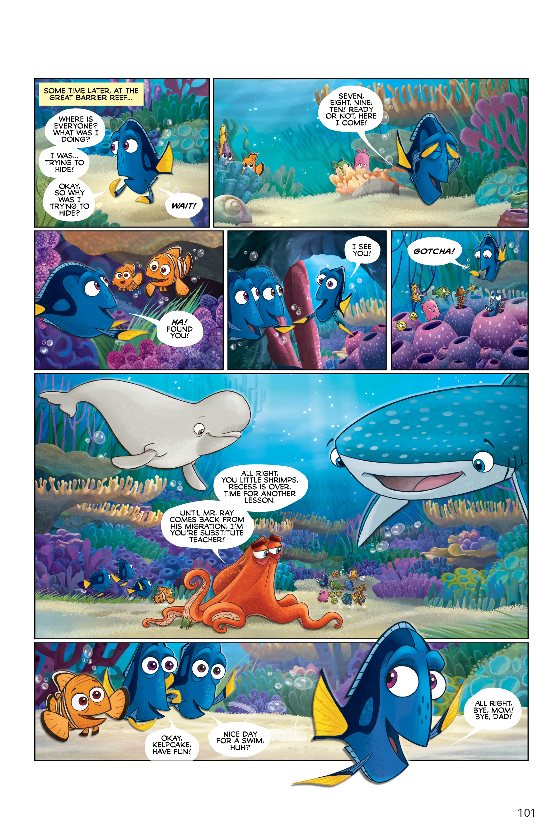 Read online Disney/PIXAR Finding Nemo and Finding Dory: The Story of the Movies in Comics comic -  Issue # TPB - 101