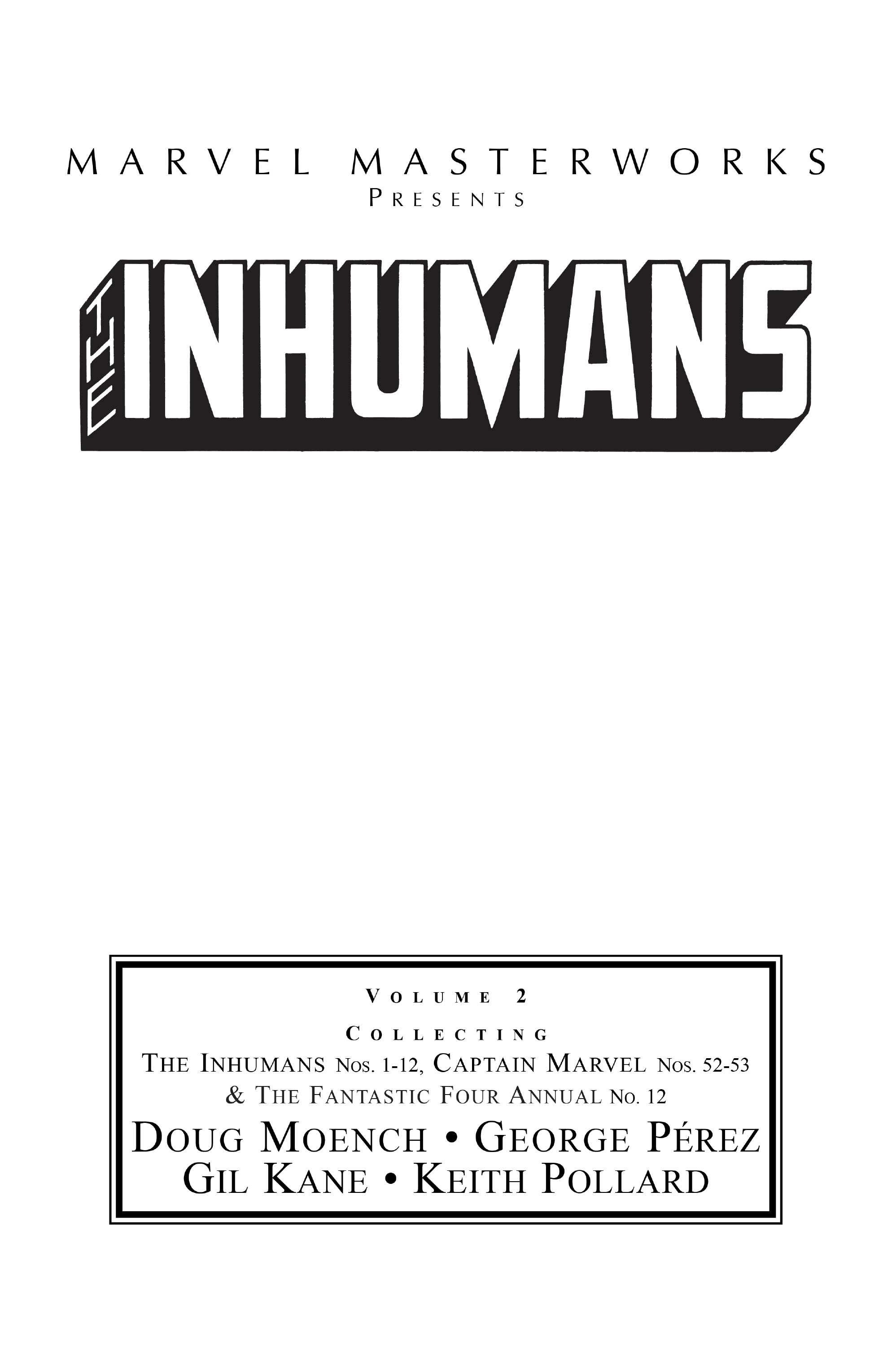 Read online Marvel Masterworks: The Inhumans comic -  Issue # TPB 2 (Part 1) - 2