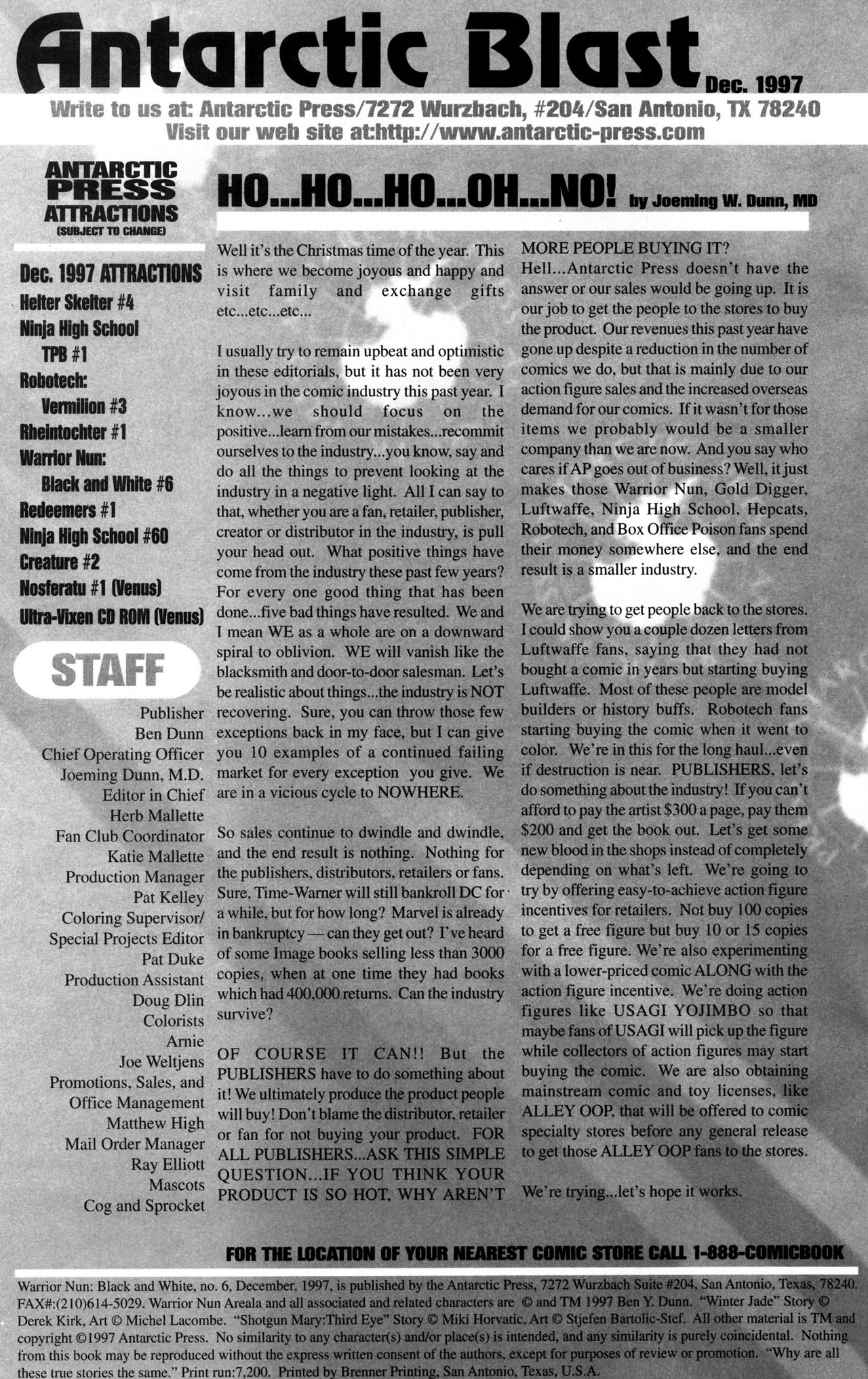 Read online Warrior Nun: Black & White comic -  Issue #6 - 2