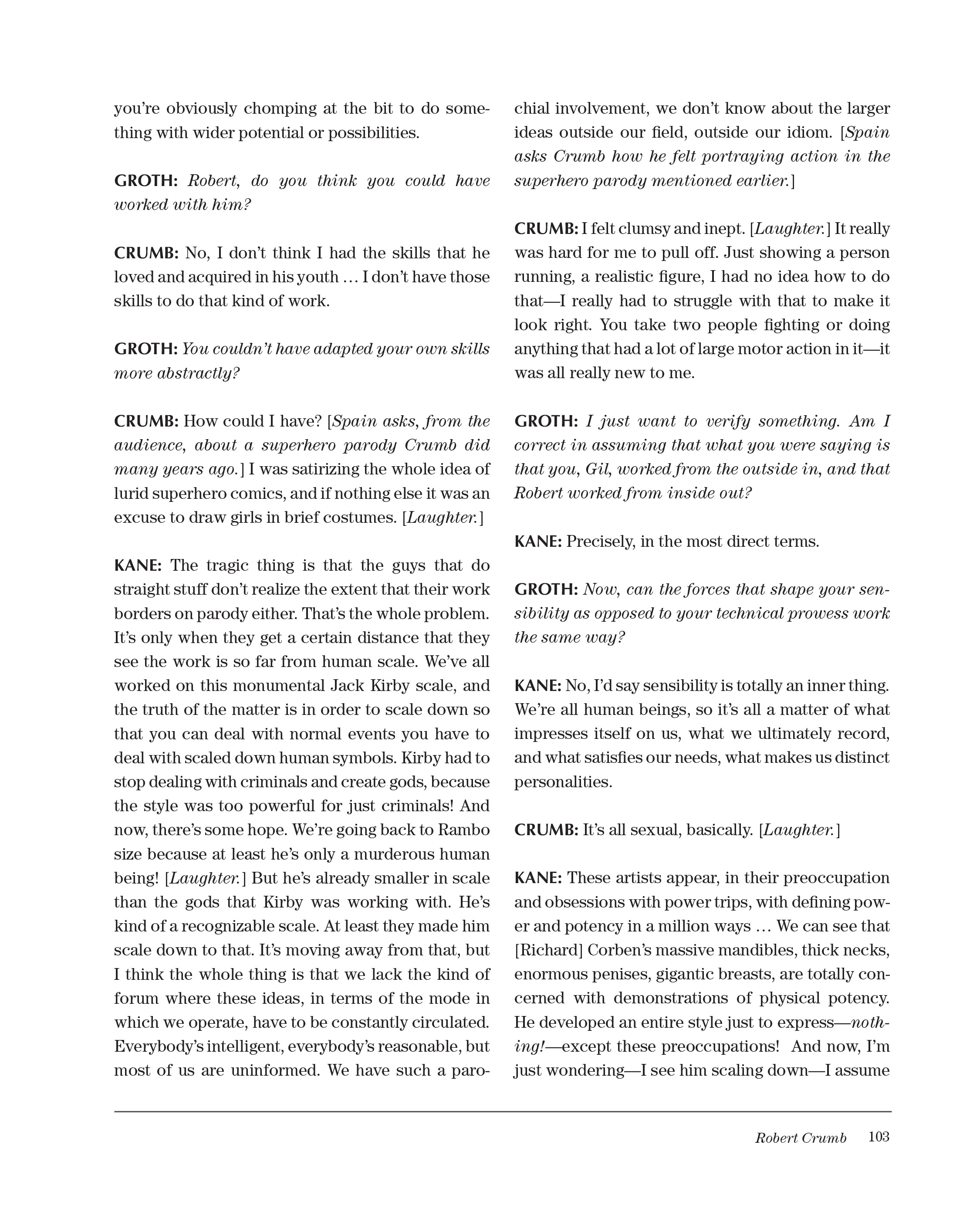 Read online Sparring With Gil Kane: Colloquies On Comic Art and Aesthetics comic -  Issue # TPB (Part 2) - 3