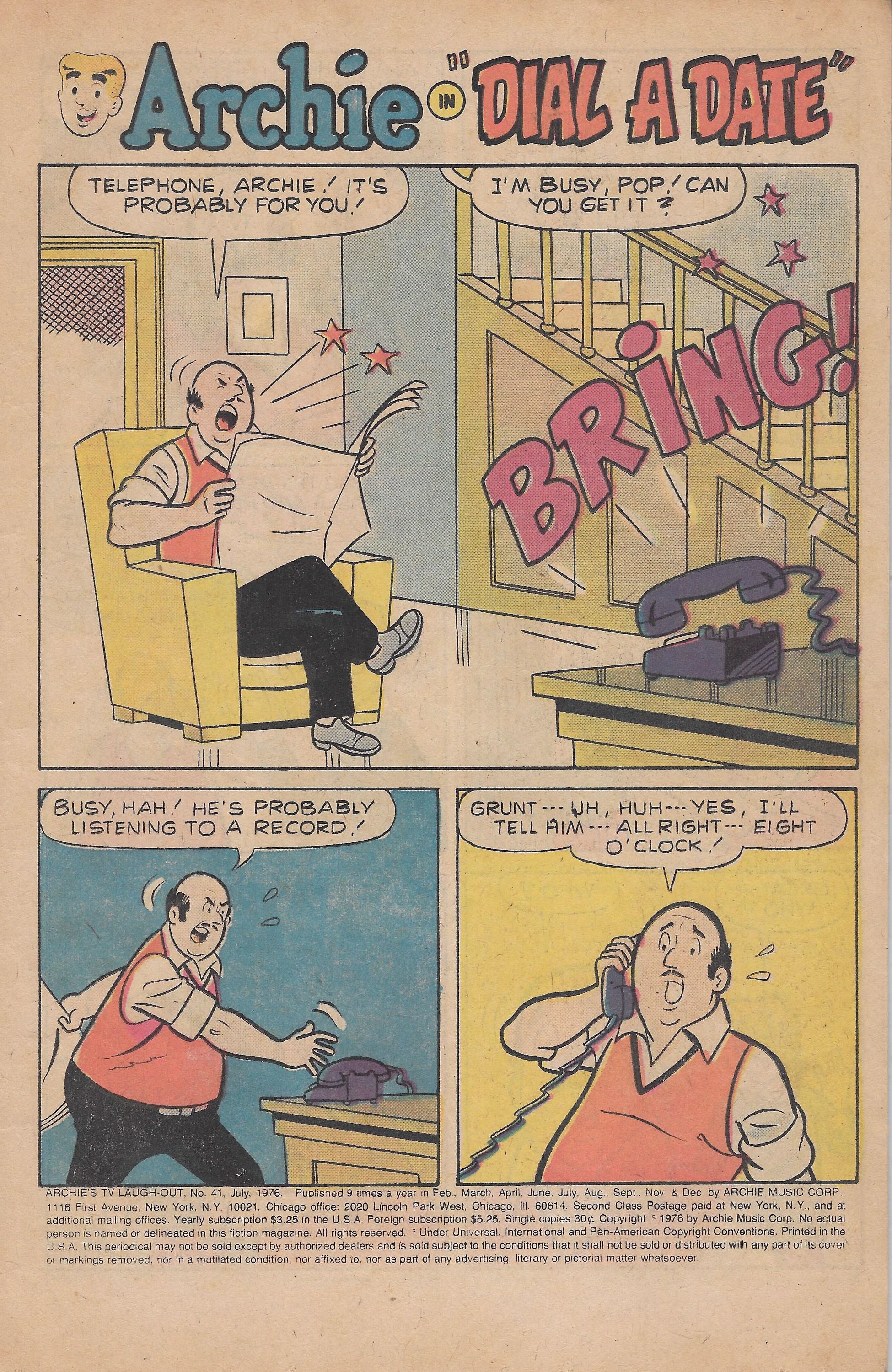 Read online Archie's TV Laugh-Out comic -  Issue #41 - 3