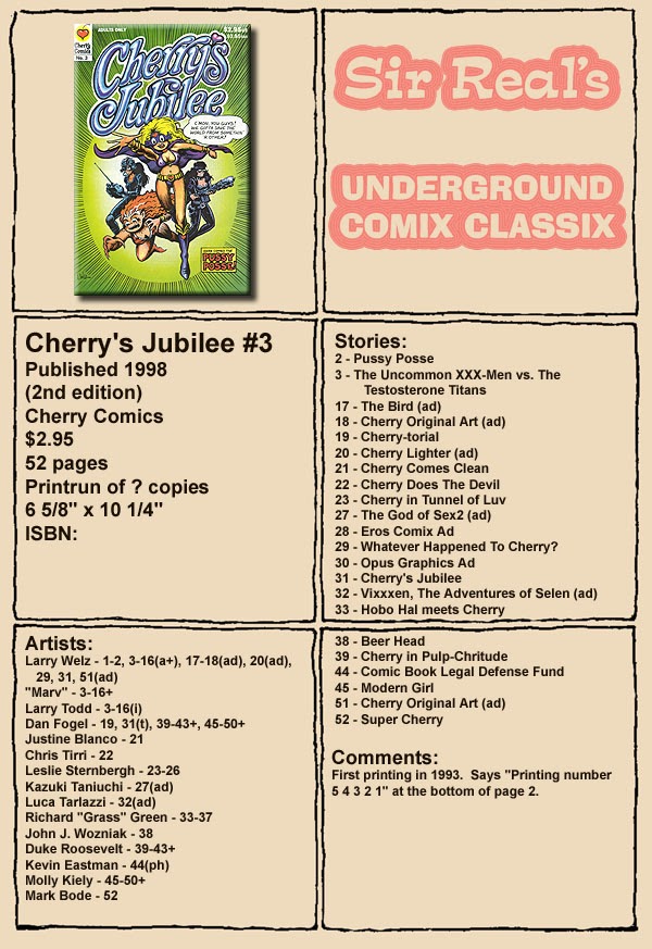 Read online Cherry's Jubilee comic -  Issue #3 - 1