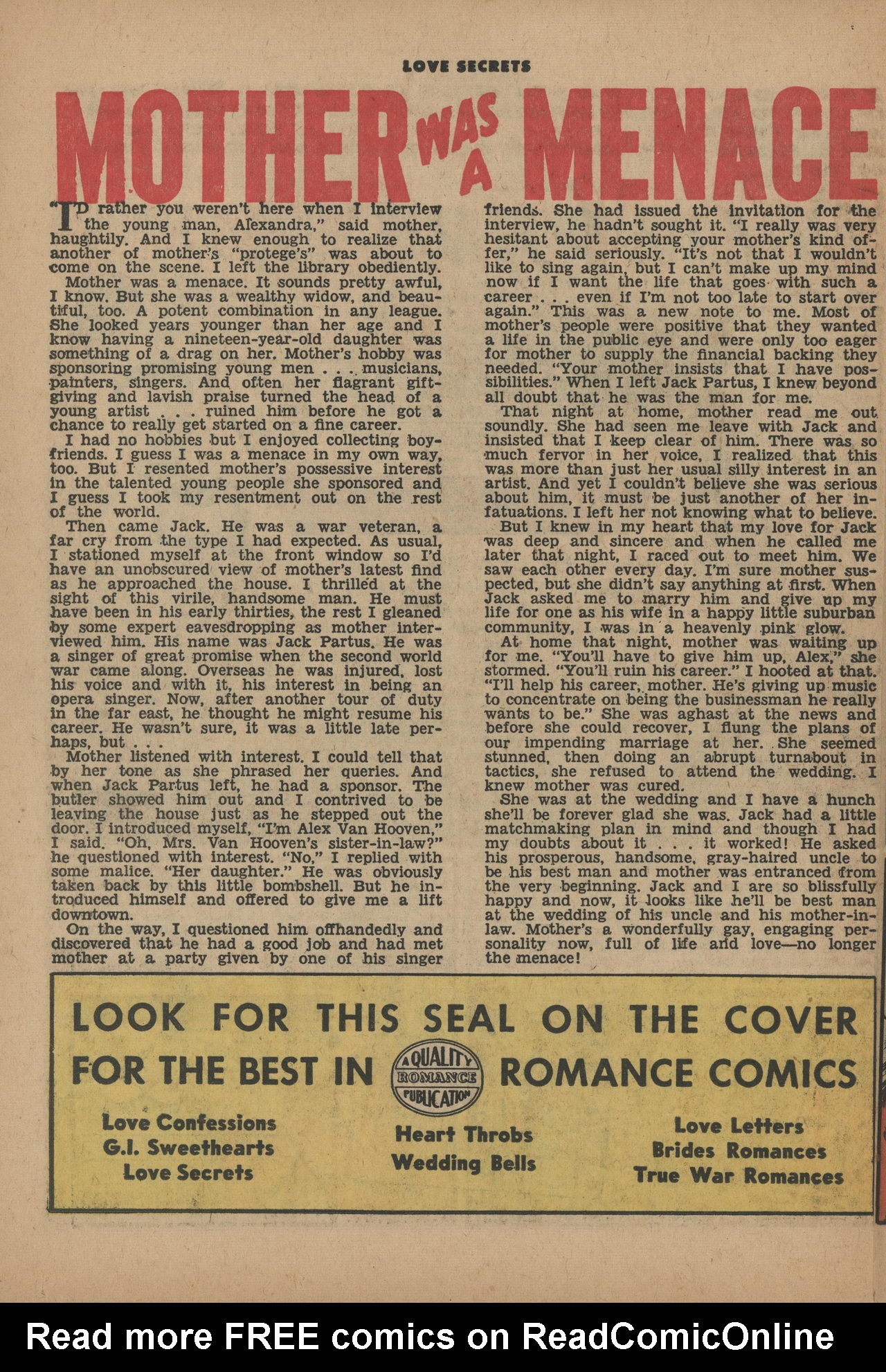 Read online Love Secrets (1953) comic -  Issue #40 - 26