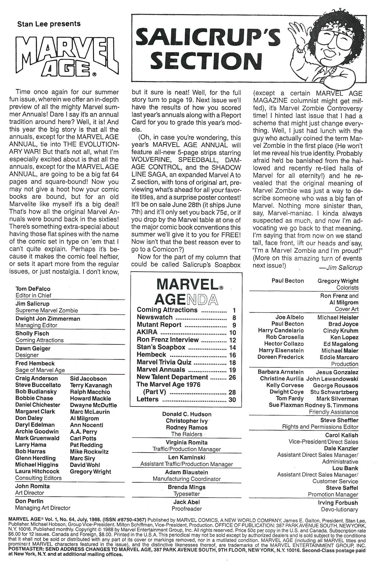 Read online Marvel Age comic -  Issue #64 - 2