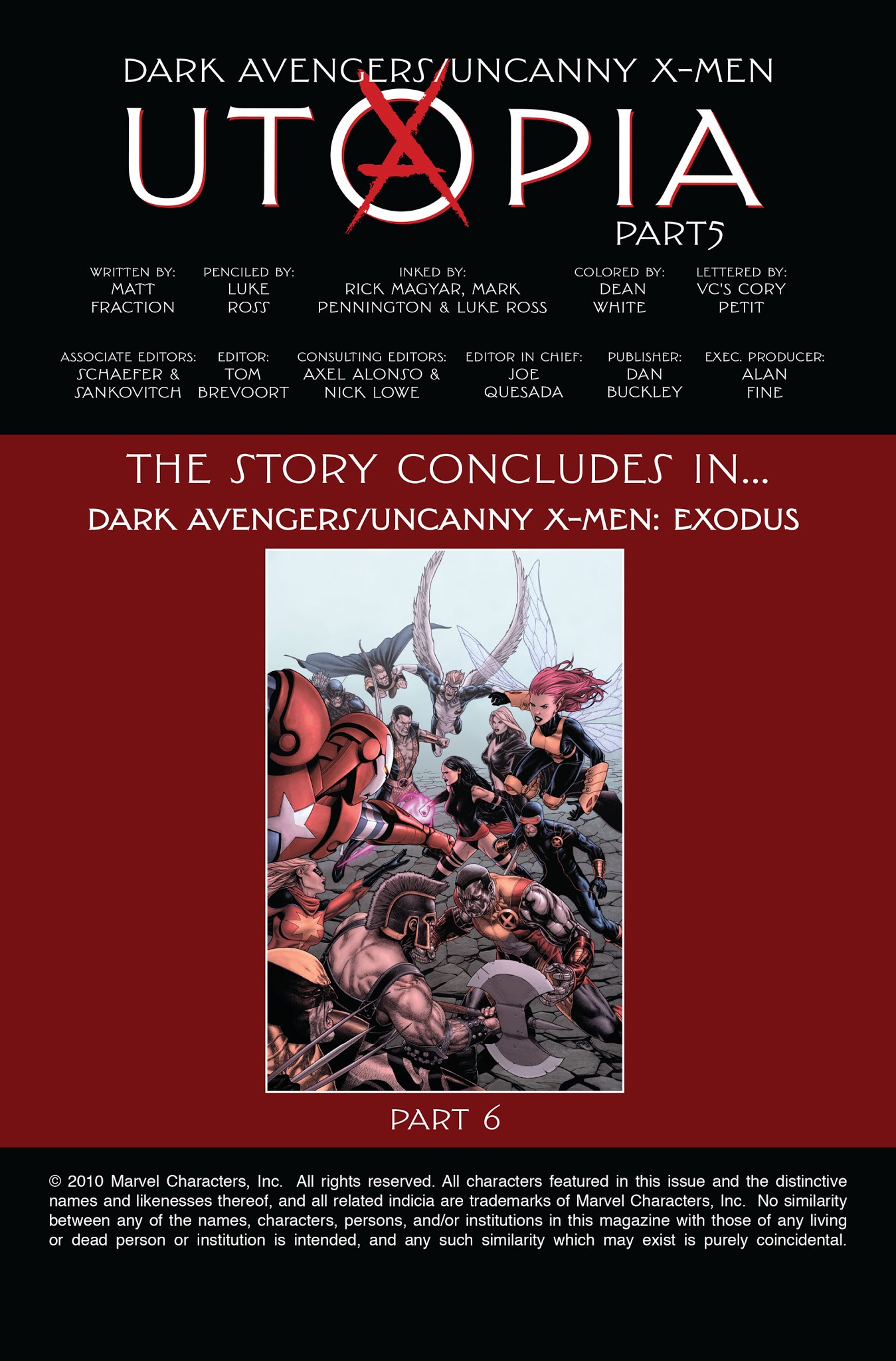 Read online Dark Avengers/Uncanny X-Men: Utopia comic -  Issue # TPB - 134
