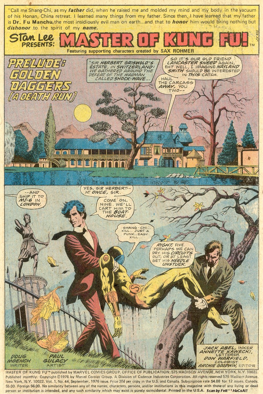 Read online Master of Kung Fu (1974) comic -  Issue #44 - 2
