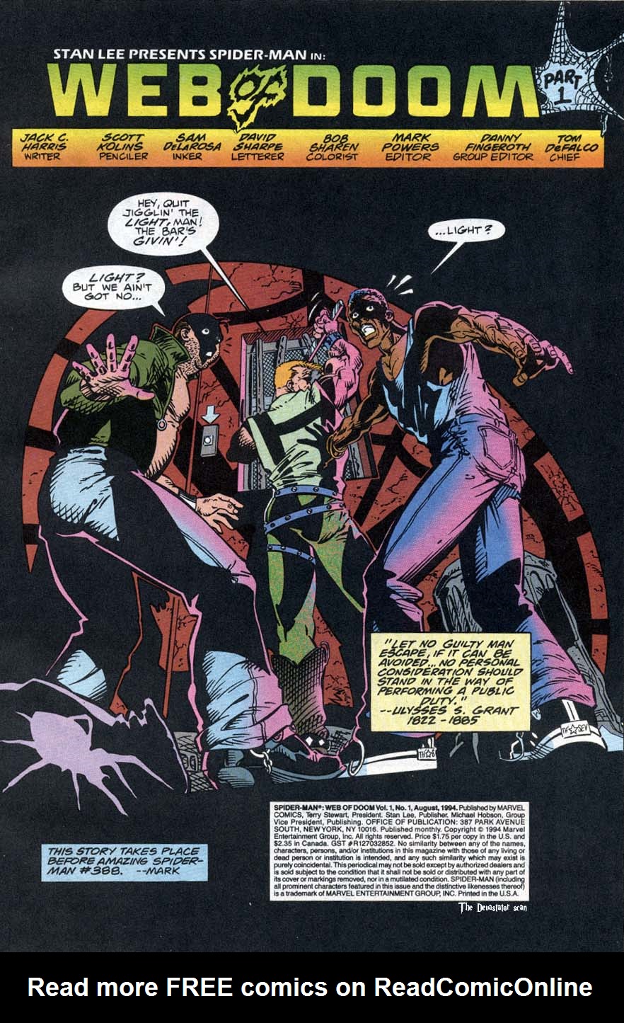 Read online Spider-Man: Web of Doom comic -  Issue #1 - 2