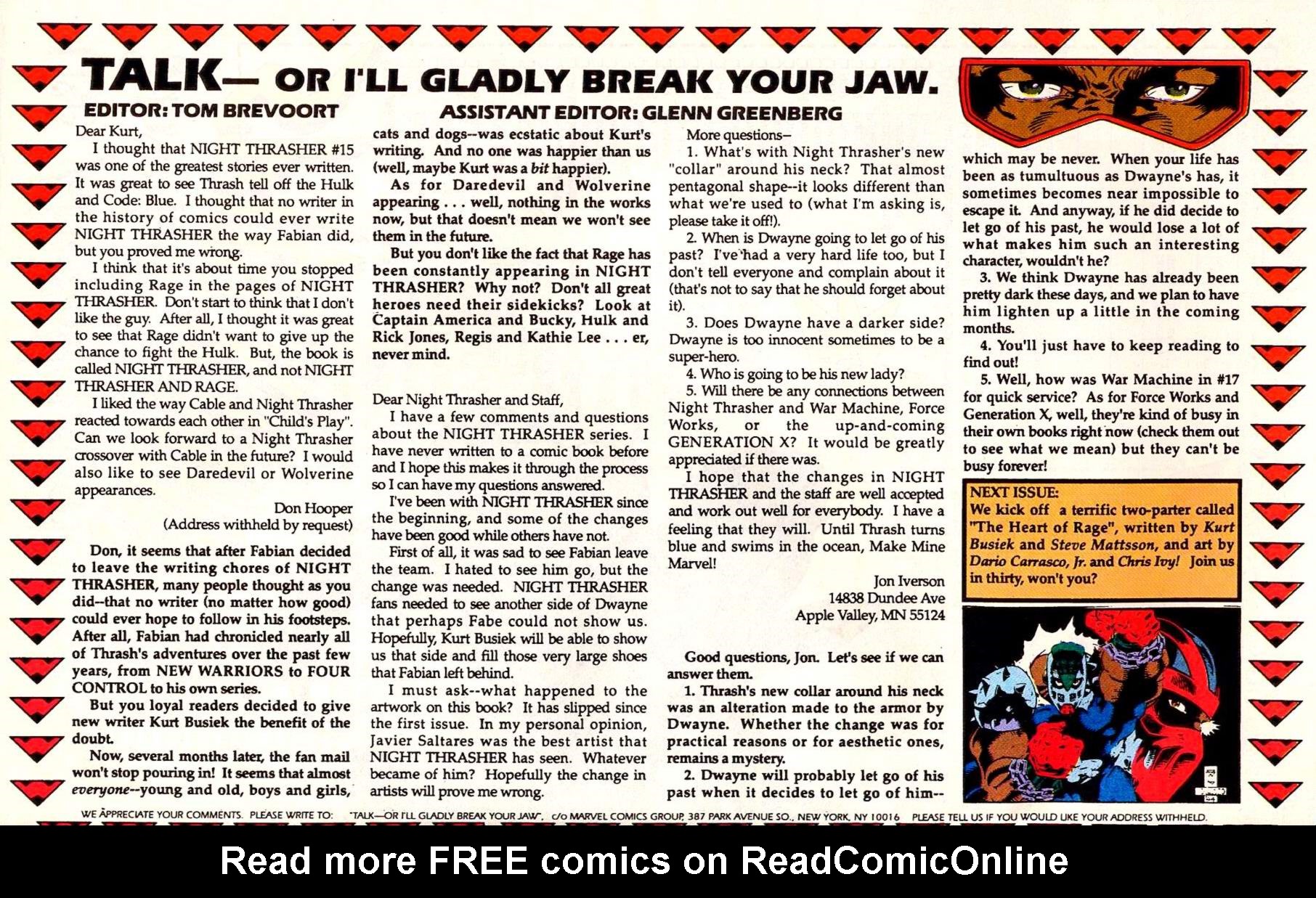 Read online Night Thrasher comic -  Issue #19 - 24