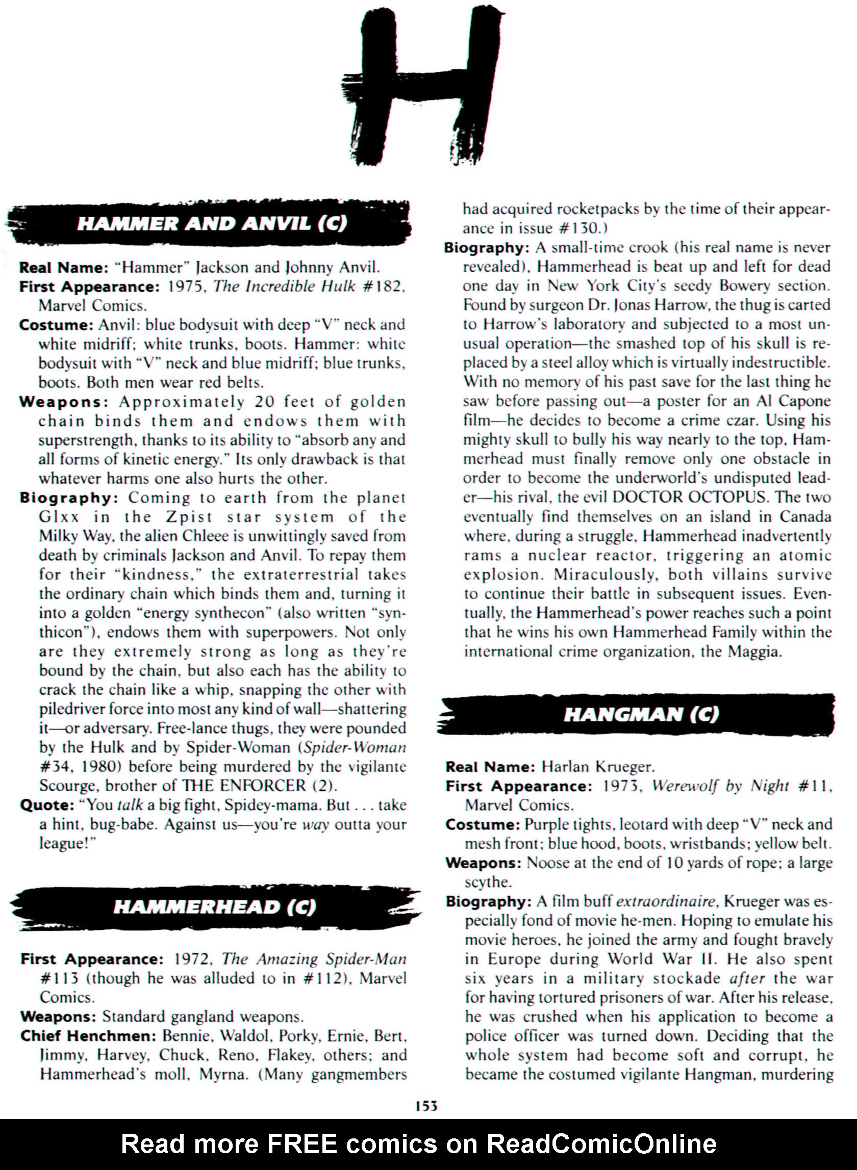 Read online The Encyclopedia of Super Villains comic -  Issue # TPB (Part 1) - 171