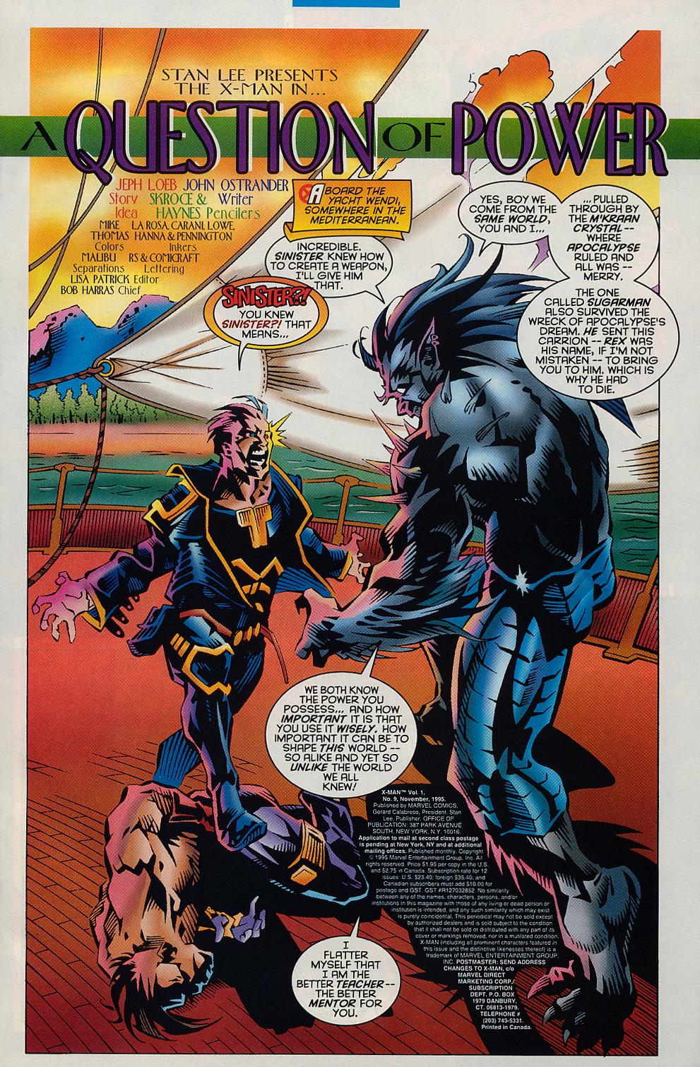 Read online X-Man comic -  Issue #9 - 2