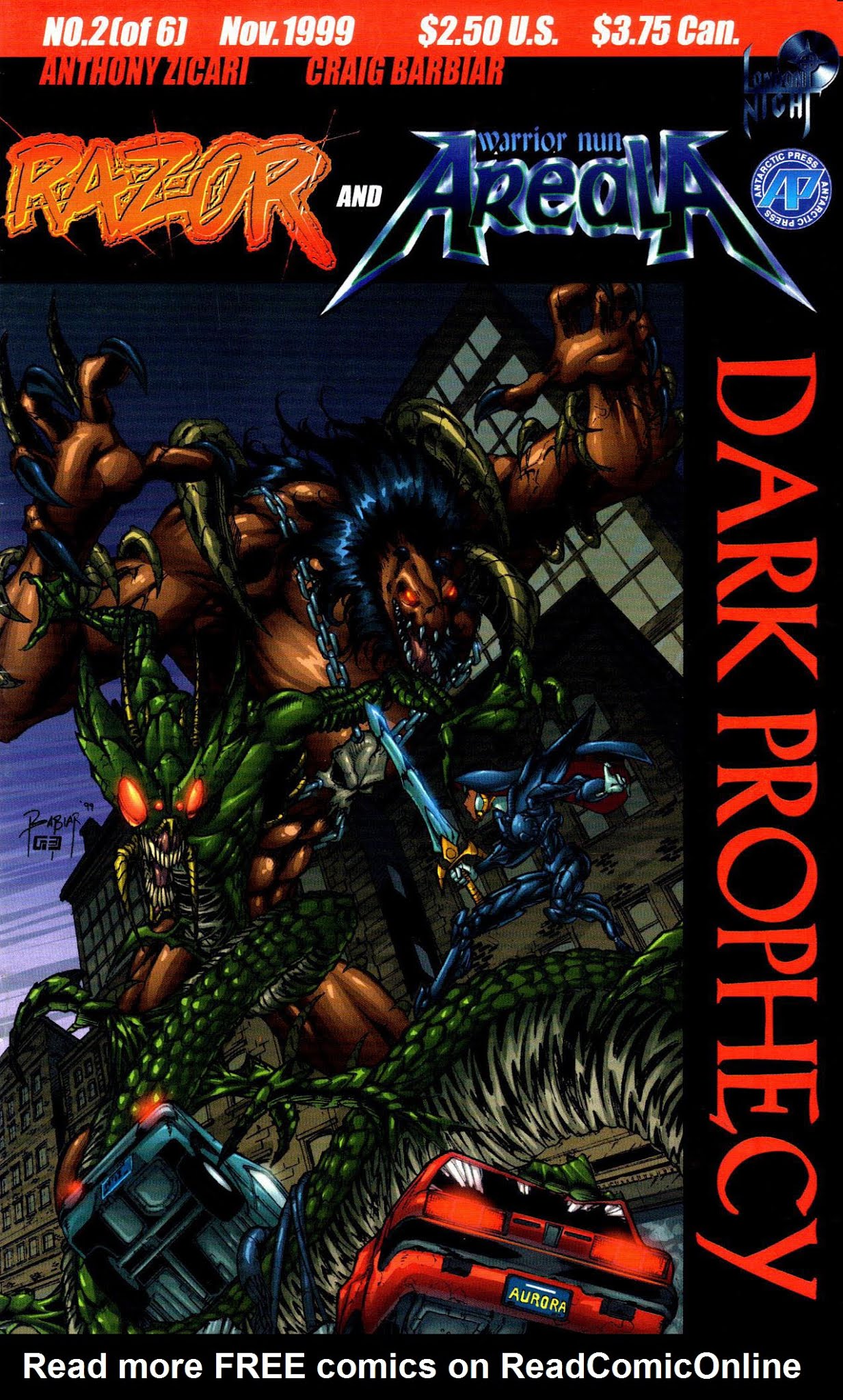Read online Razor and Warrior Nun Areala: Dark Prophecy comic -  Issue #2 - 1