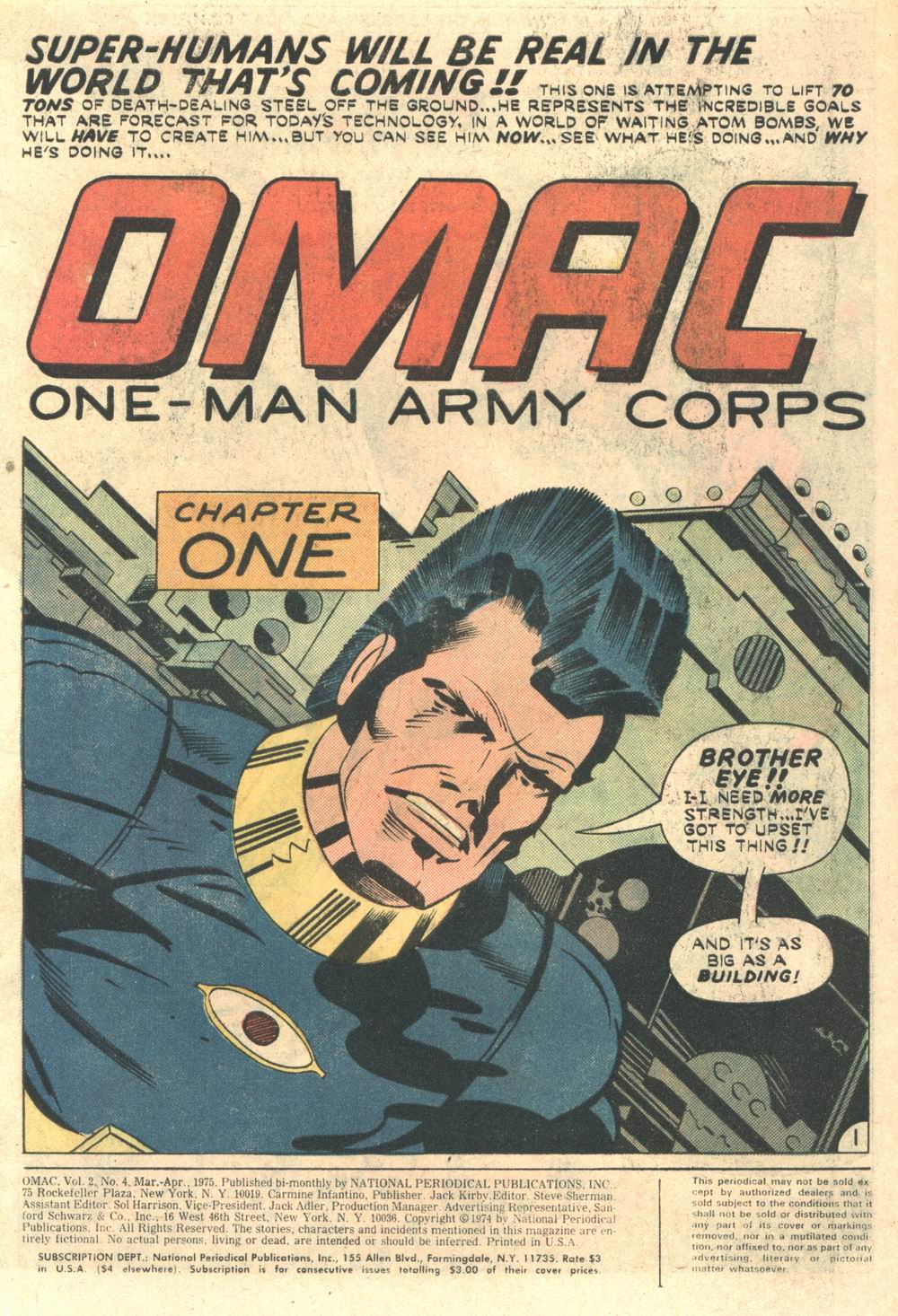 Read online OMAC (1974) comic -  Issue #4 - 2
