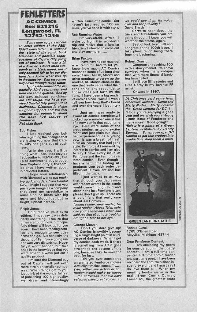 Read online Femforce comic -  Issue #100 - 39