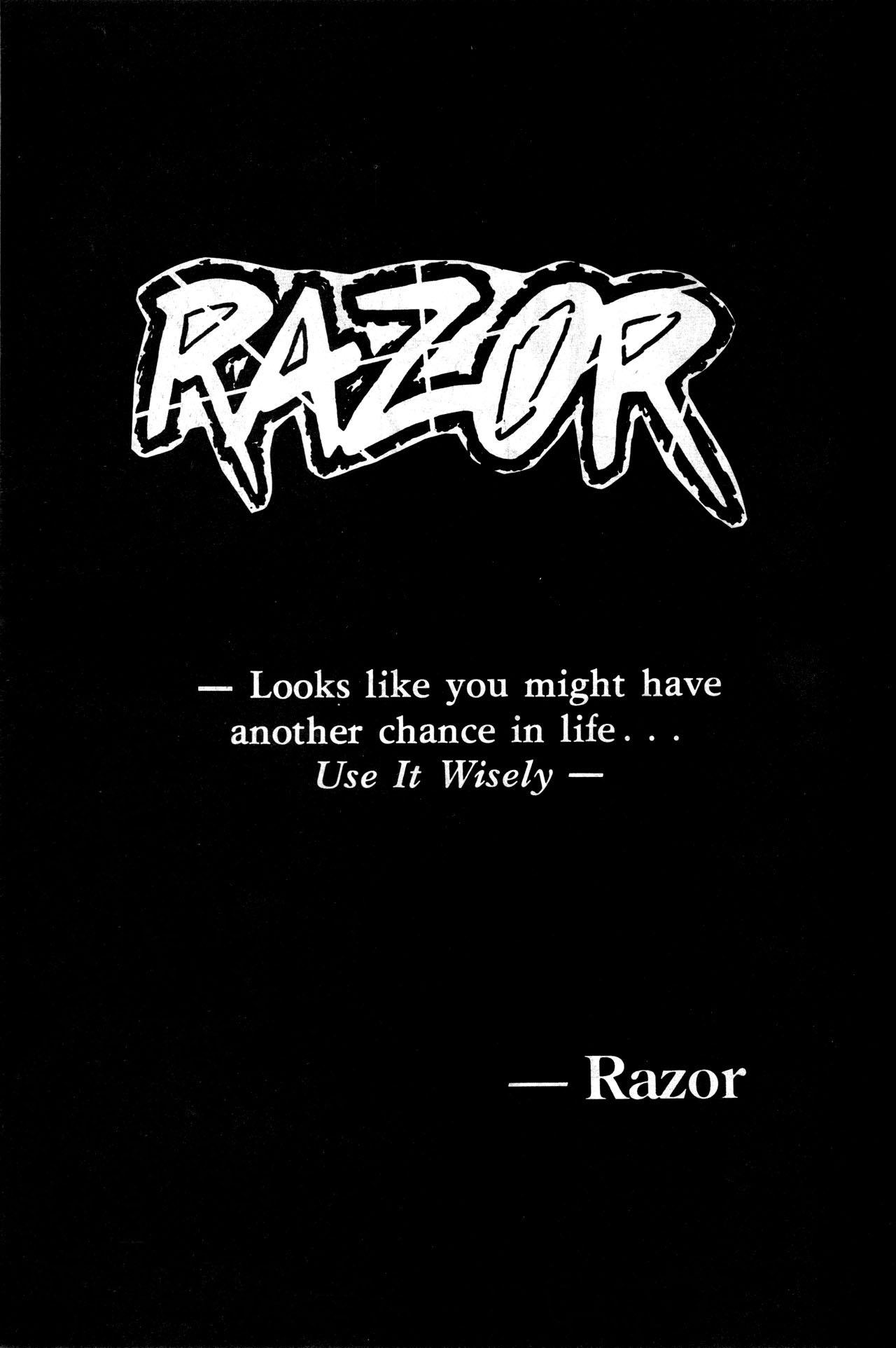 Read online Razor comic -  Issue #1 - 4