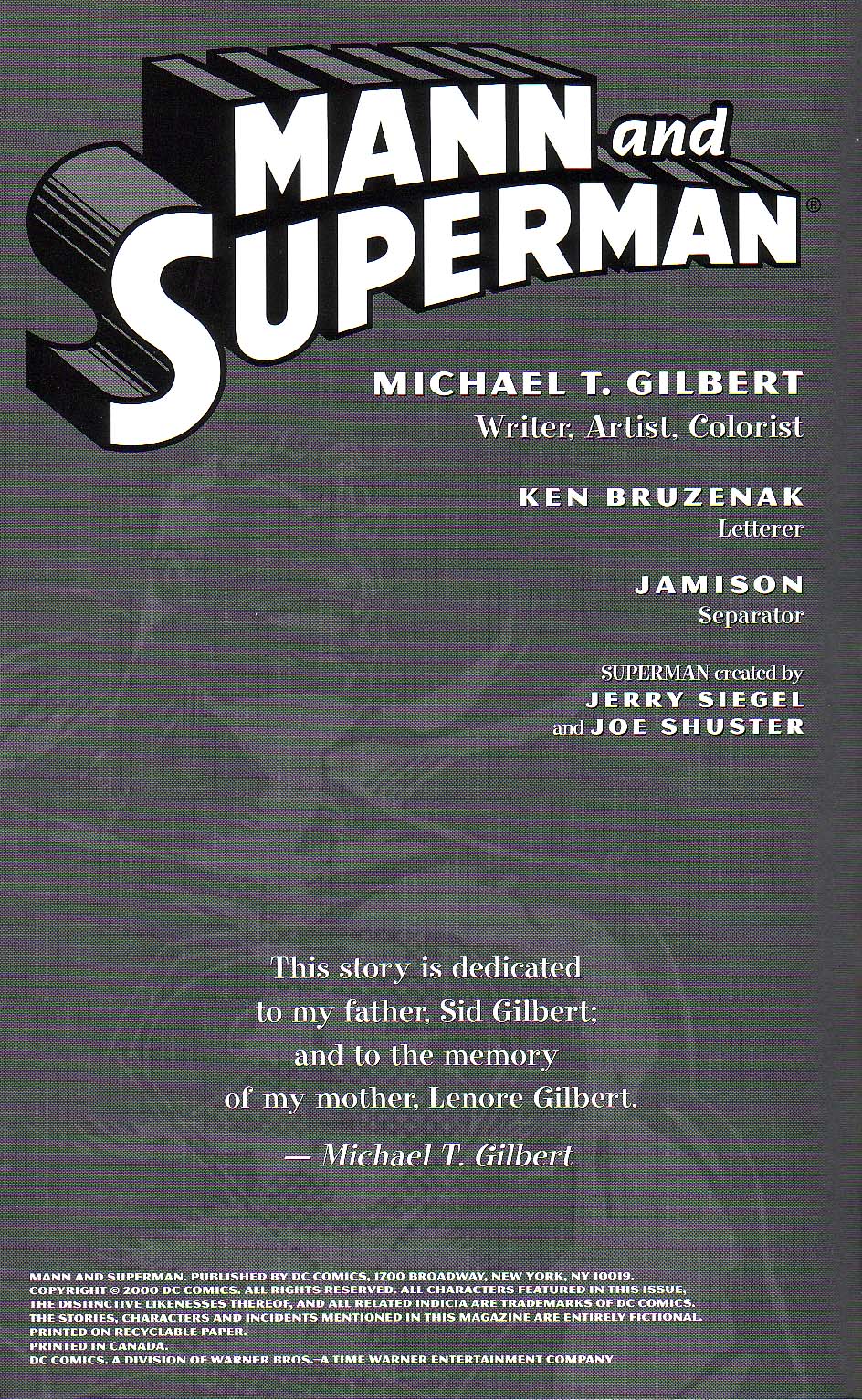 Read online Mann and Superman comic -  Issue # Full - 2