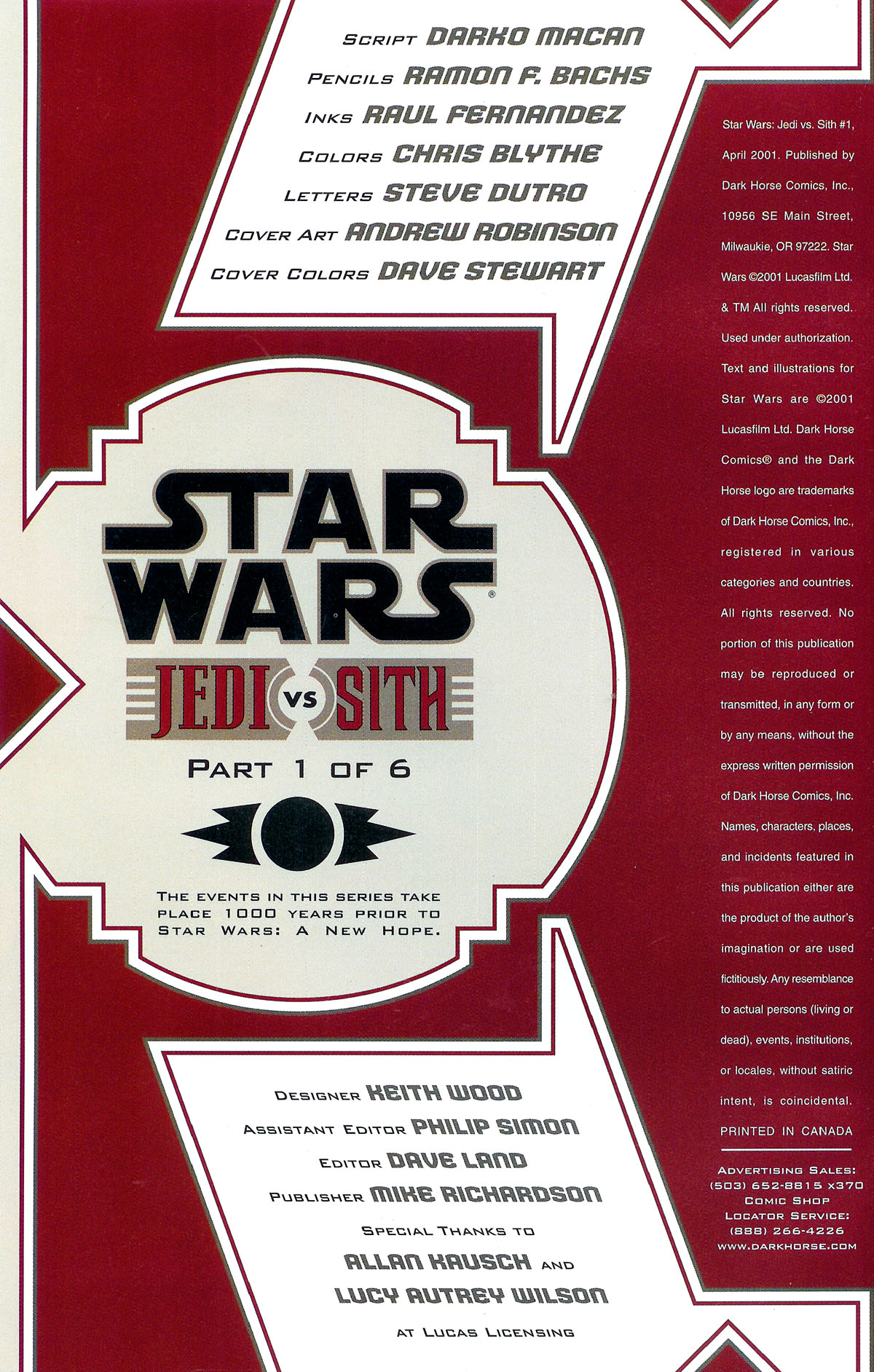 Read online Star Wars: Jedi vs. Sith comic -  Issue #1 - 2