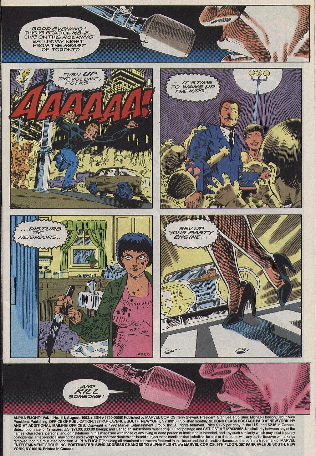 Read online Alpha Flight (1983) comic -  Issue #111 - 2
