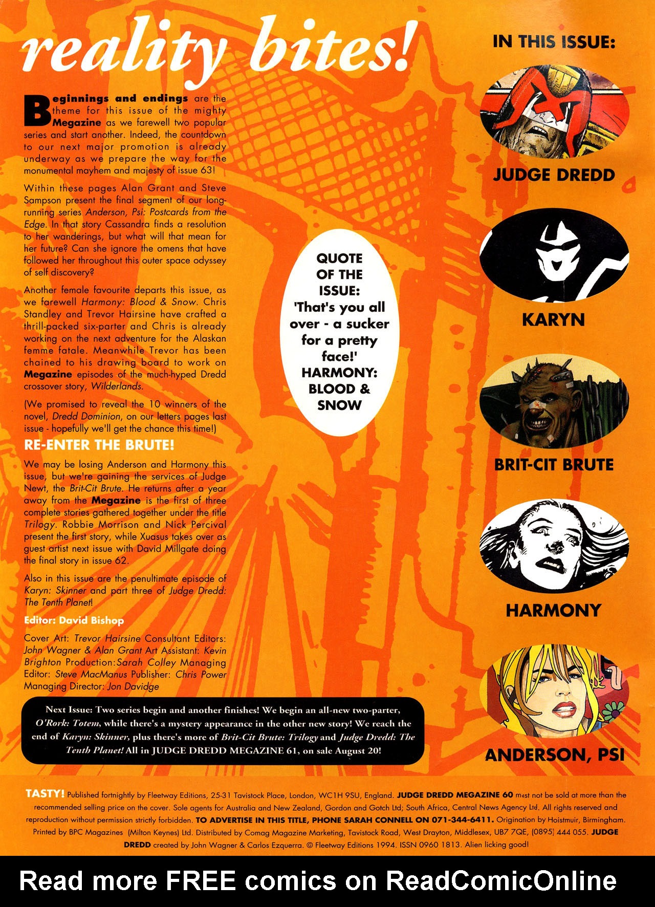 Read online Judge Dredd: The Megazine (vol. 2) comic -  Issue #60 - 2