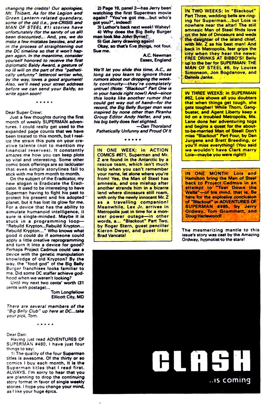 Read online Adventures of Superman (1987) comic -  Issue #484 - 25