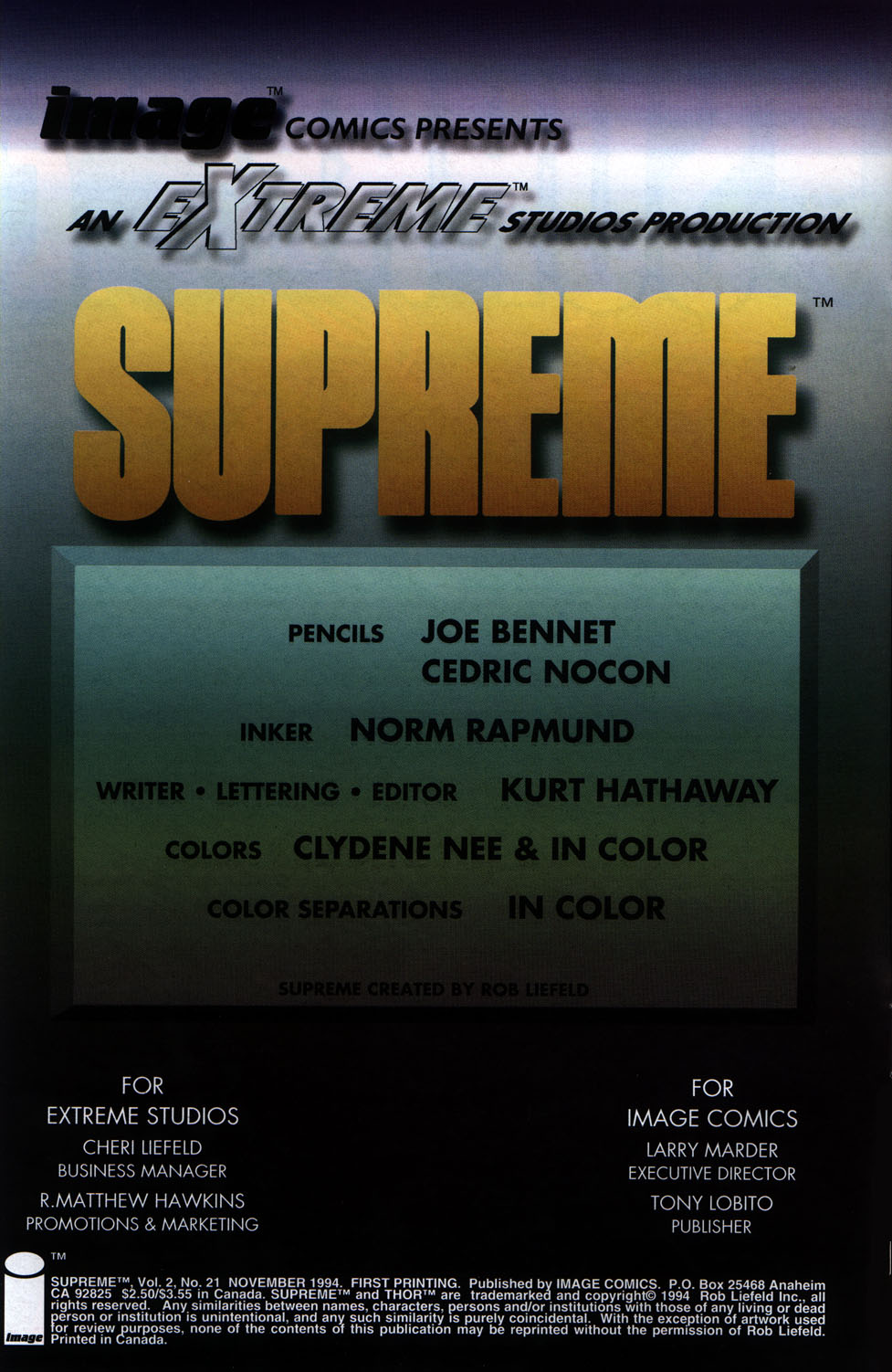 Read online Supreme (1992) comic -  Issue #21 - 2