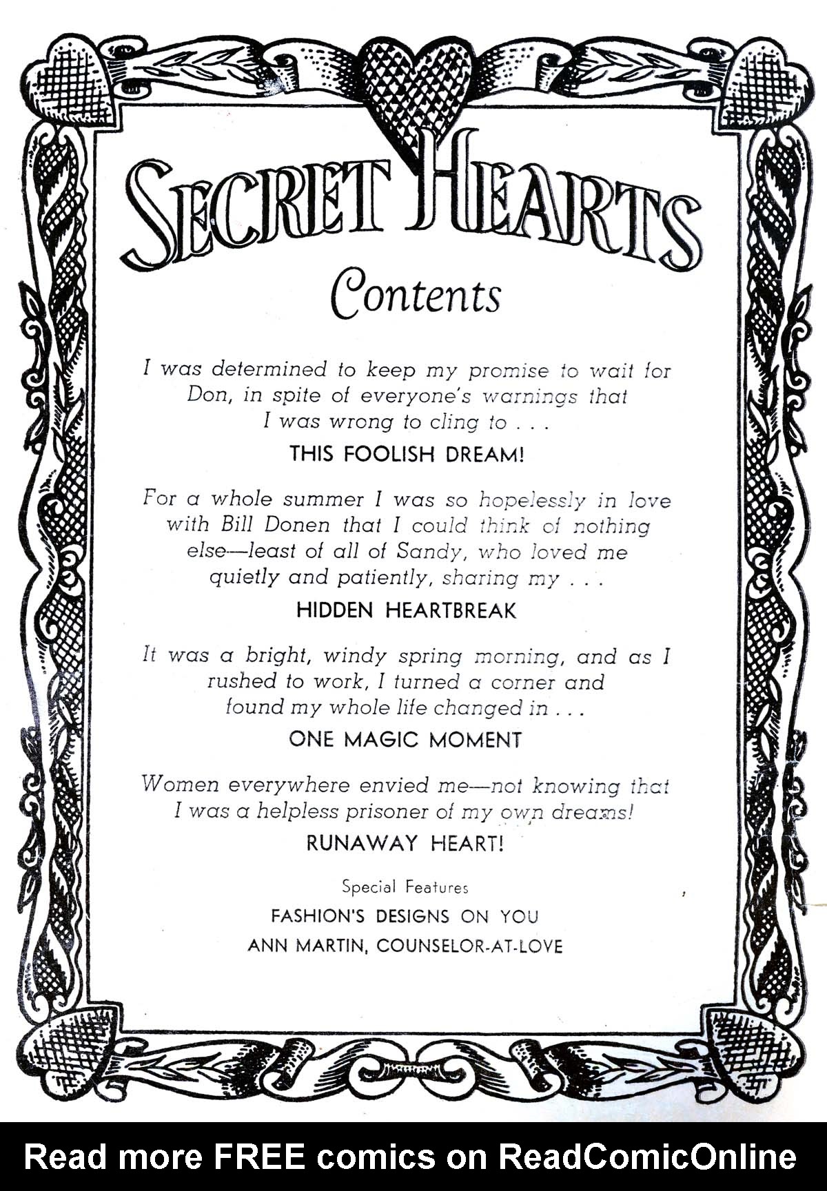 Read online Secret Hearts comic -  Issue #34 - 2