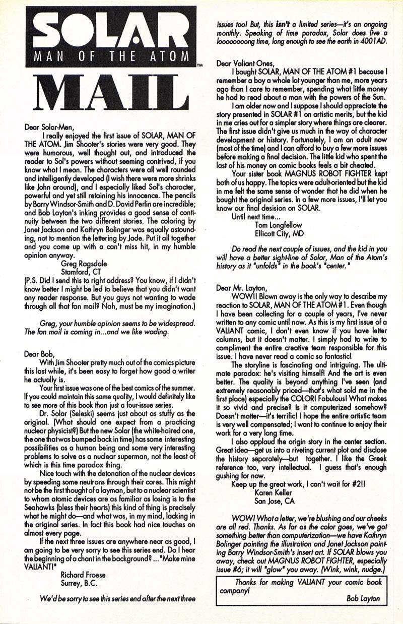 Read online Solar, Man of the Atom comic -  Issue #3 - 37