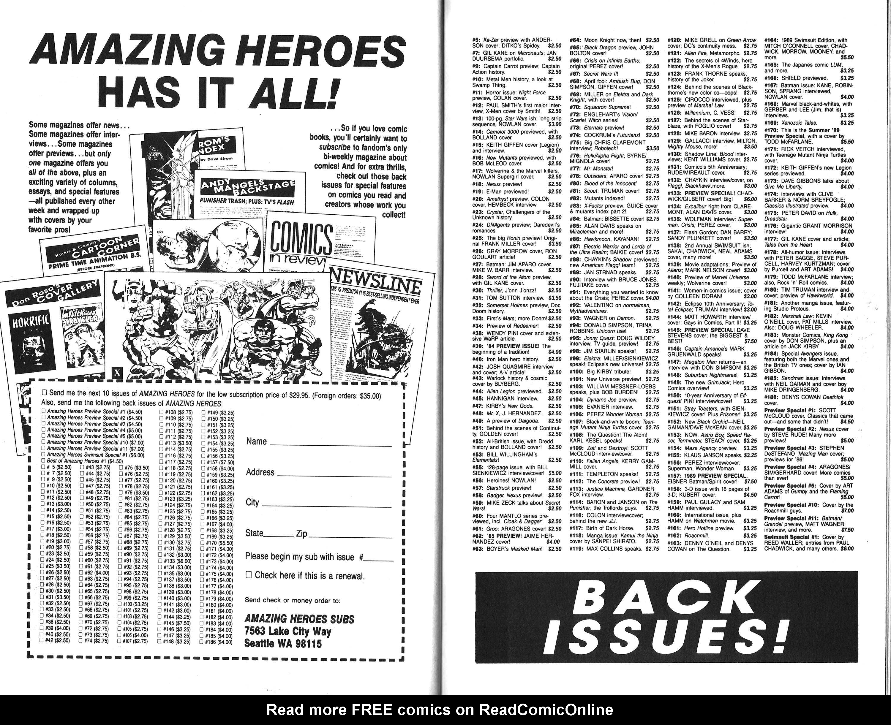 Read online Amazing Heroes comic -  Issue #193 - 35