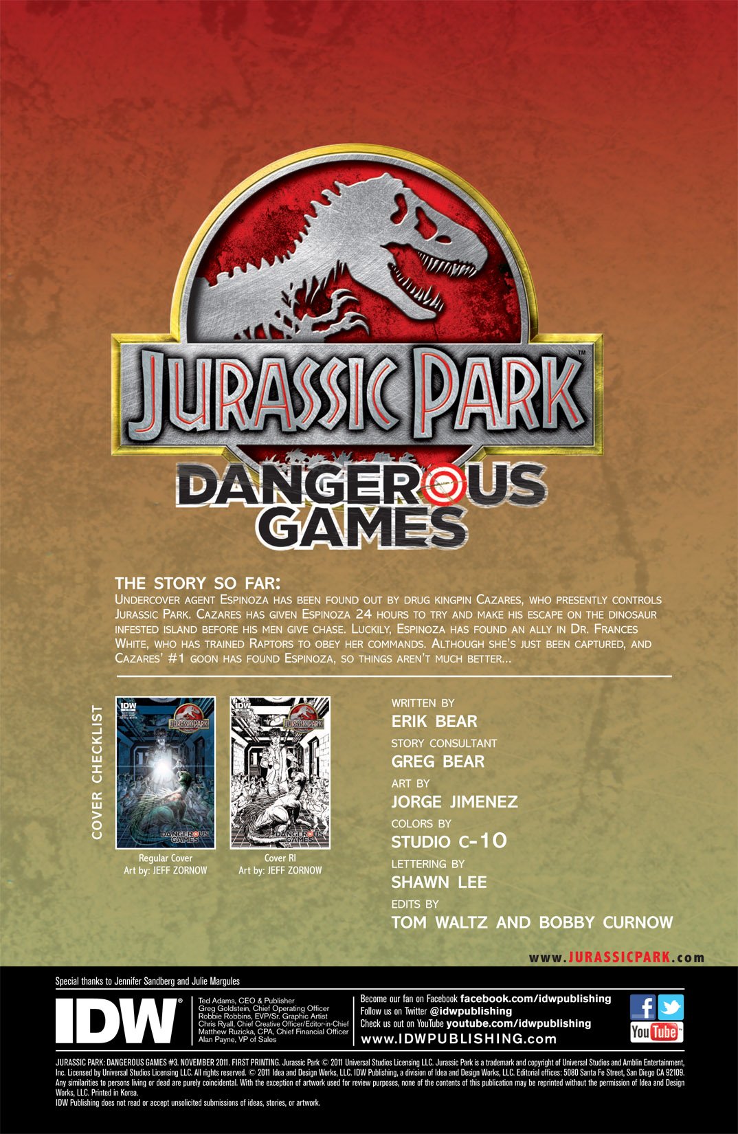 Read online Jurassic Park: Dangerous Games comic -  Issue #3 - 3