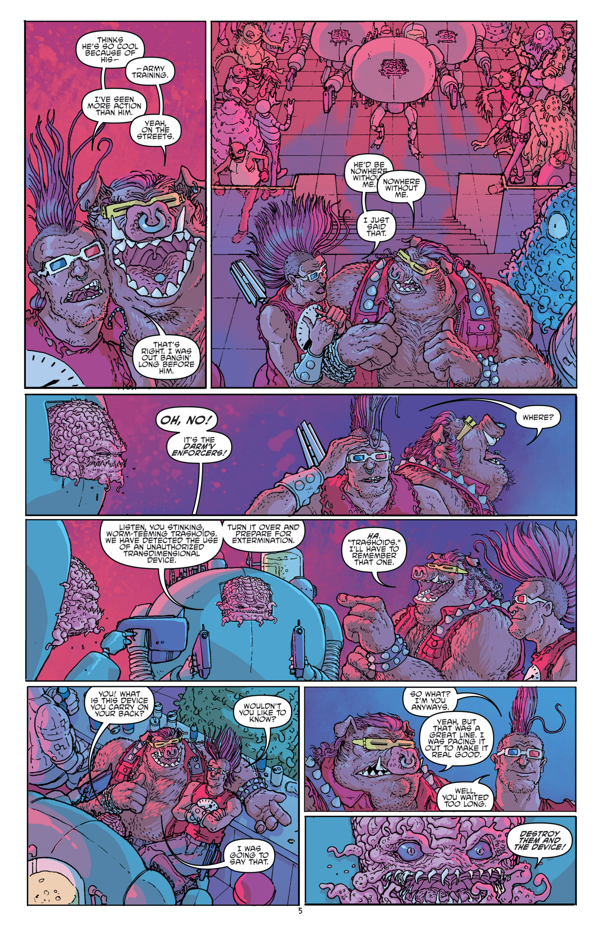 Read online Teenage Mutant Ninja Turtles Bebop & Rocksteady Destroy Everything comic -  Issue #4 - 7