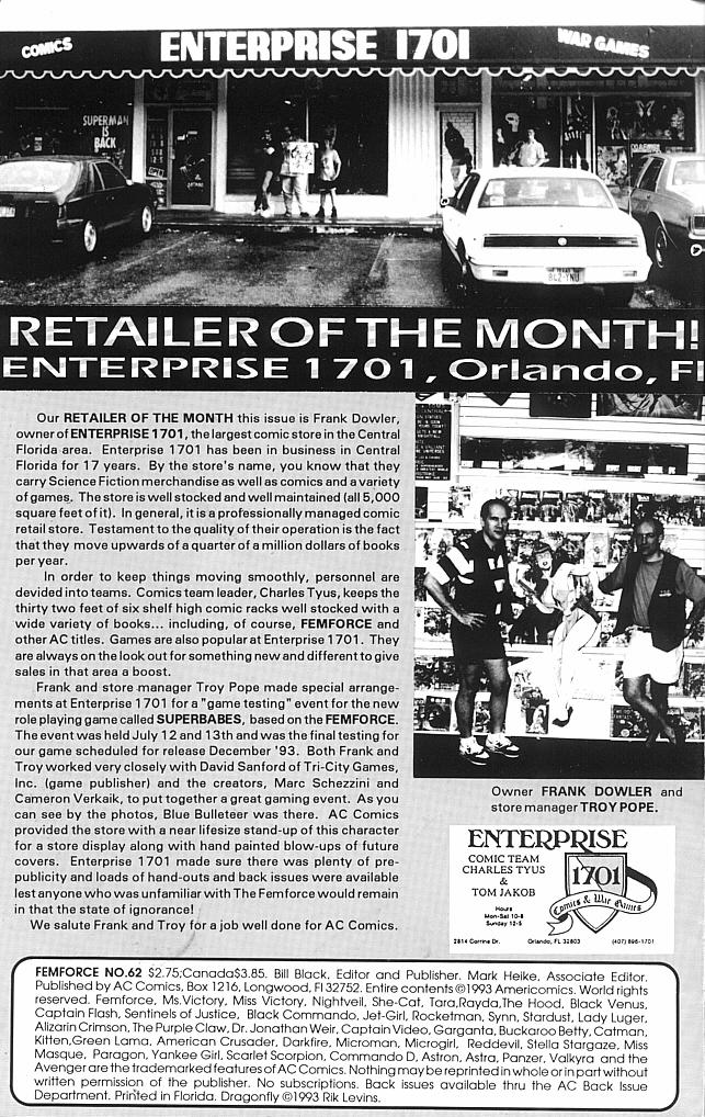 Read online Femforce comic -  Issue #62 - 2