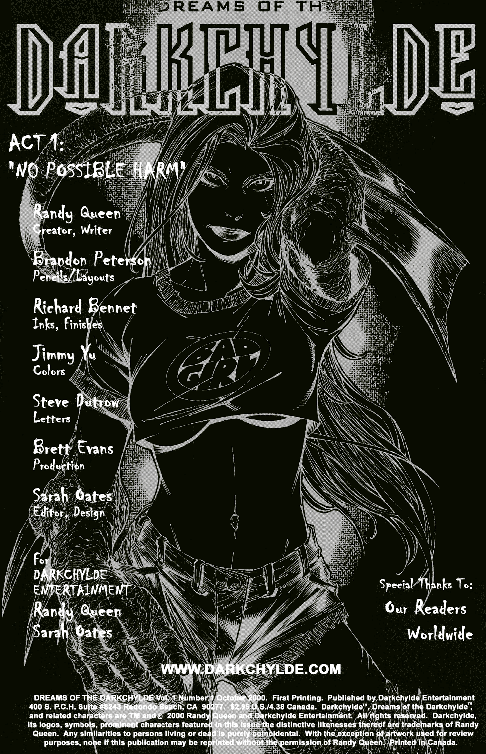 Read online Dreams of the Darkchylde comic -  Issue #1 - 2